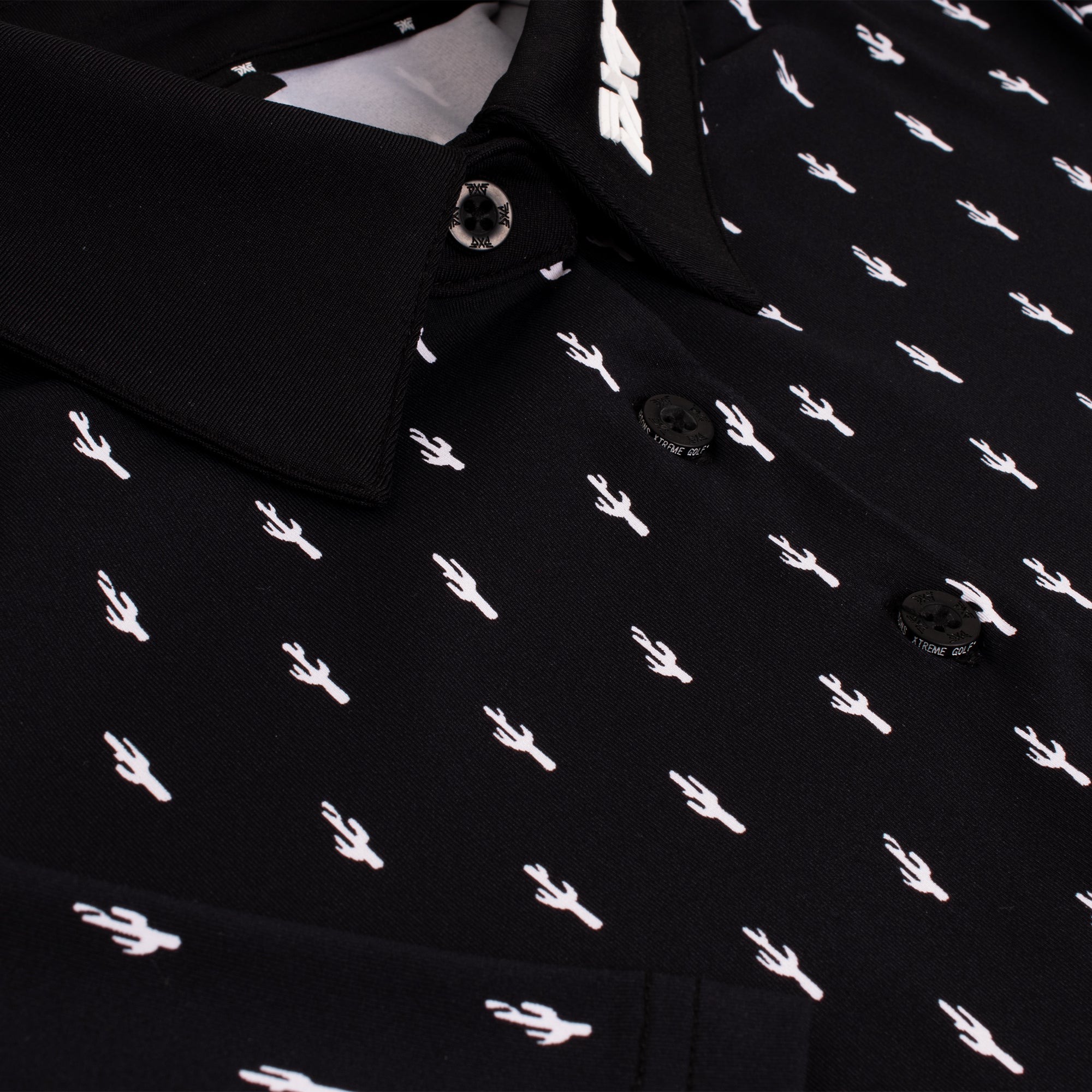 PXG Cactus Print Ladies Golf Polo Shirt Black