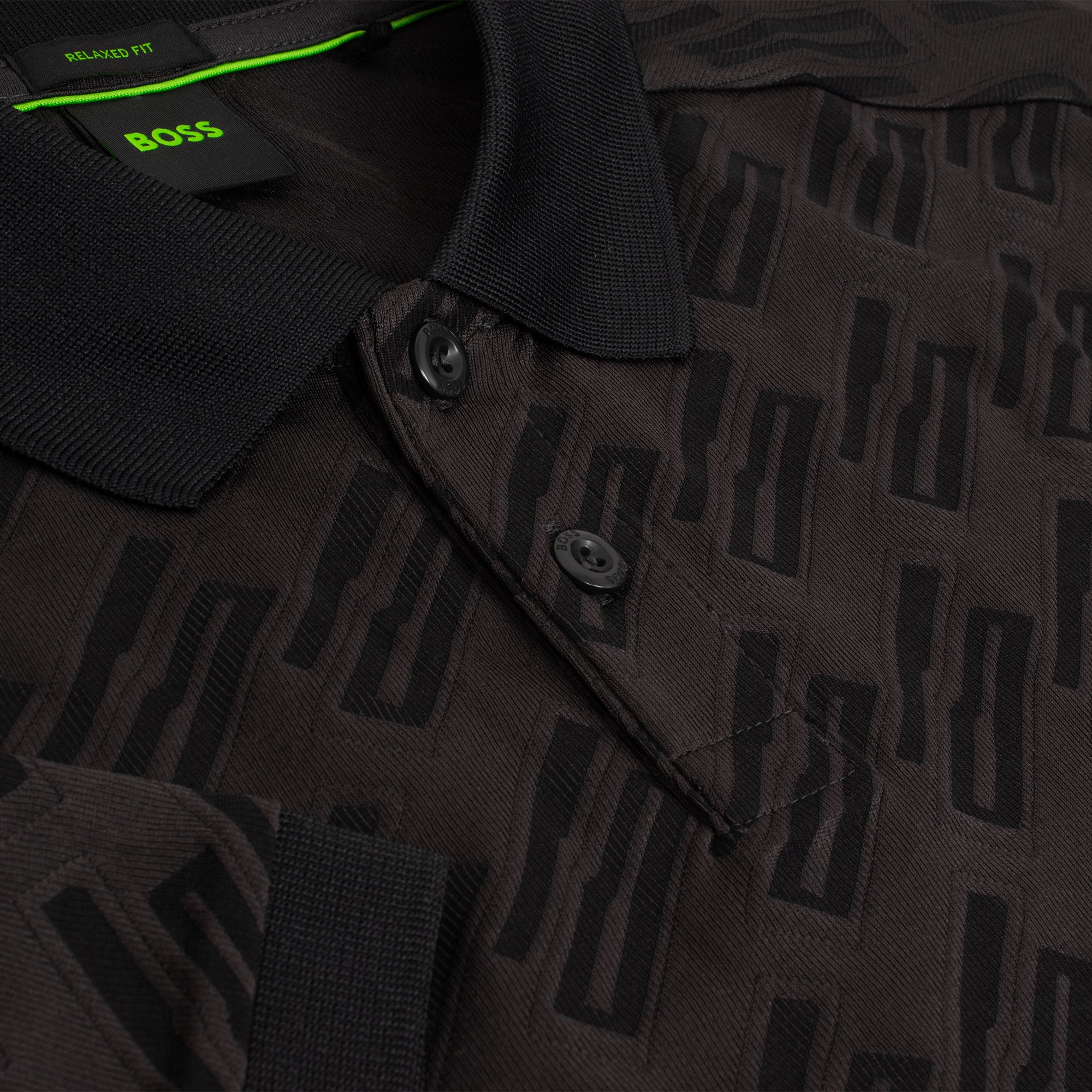 Boss Pirax Polo Shirt Charcoal