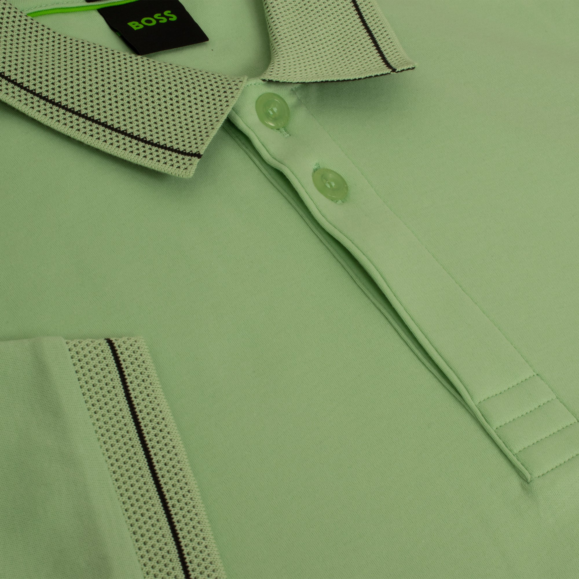 Boss Paule 1 Polo Shirt Open Green