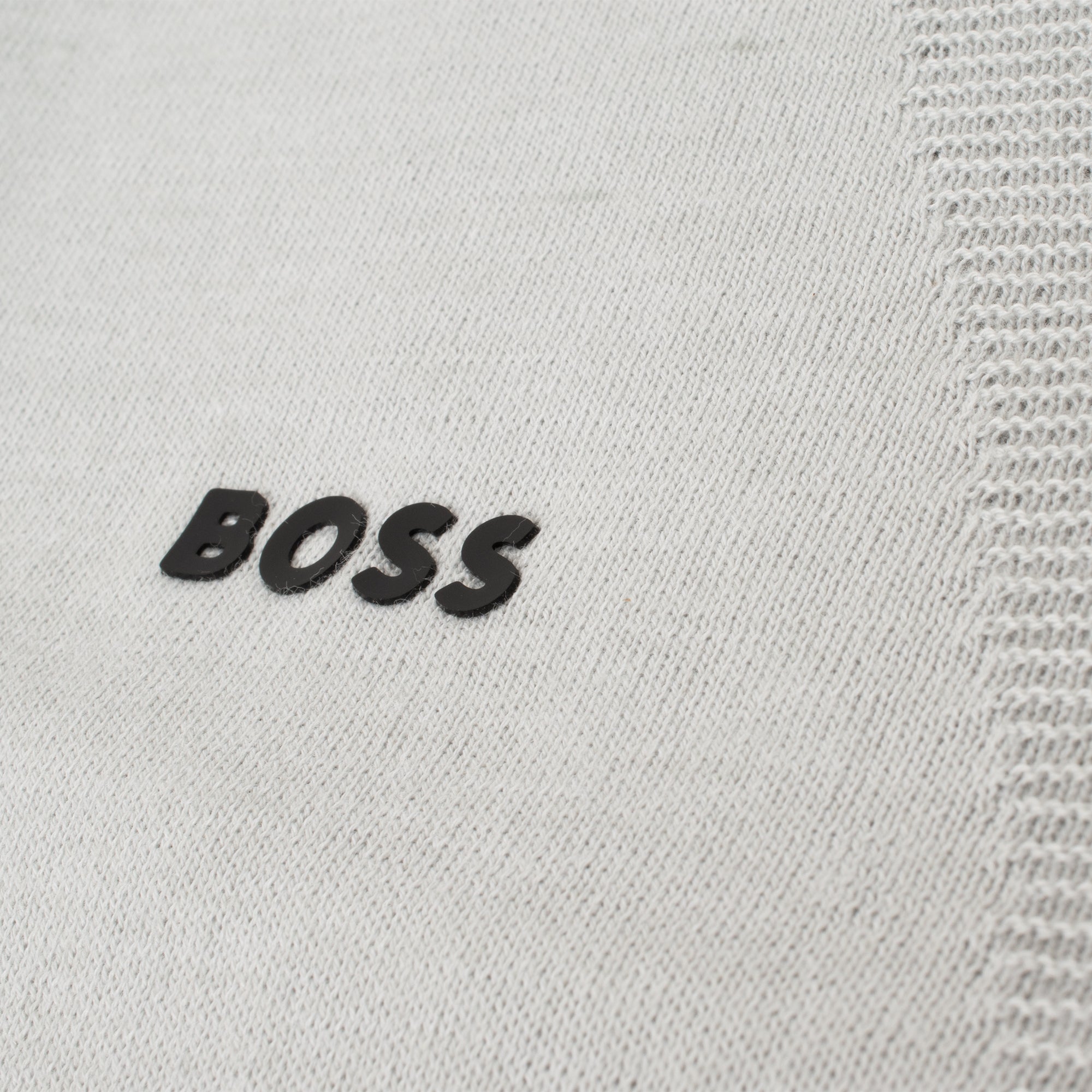 Boss K_Momentum-Lite MN Quarter Zip Mens Sweater Light Pastel Grey