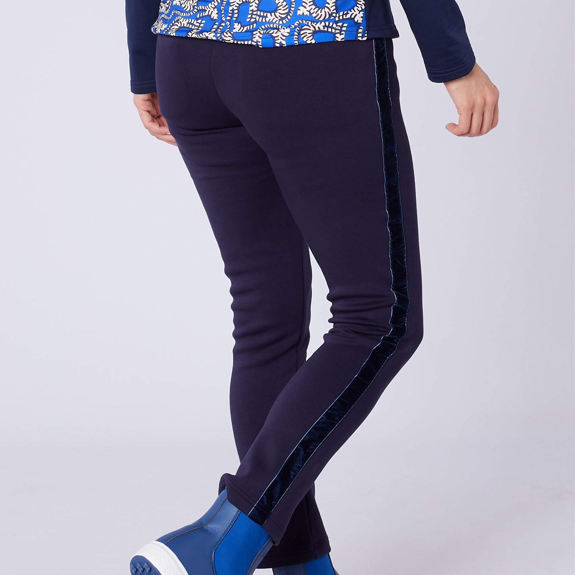 Swing Out Sister Amber Thermal Pull On Ladies Golf Trousers True Navy 33 Inch