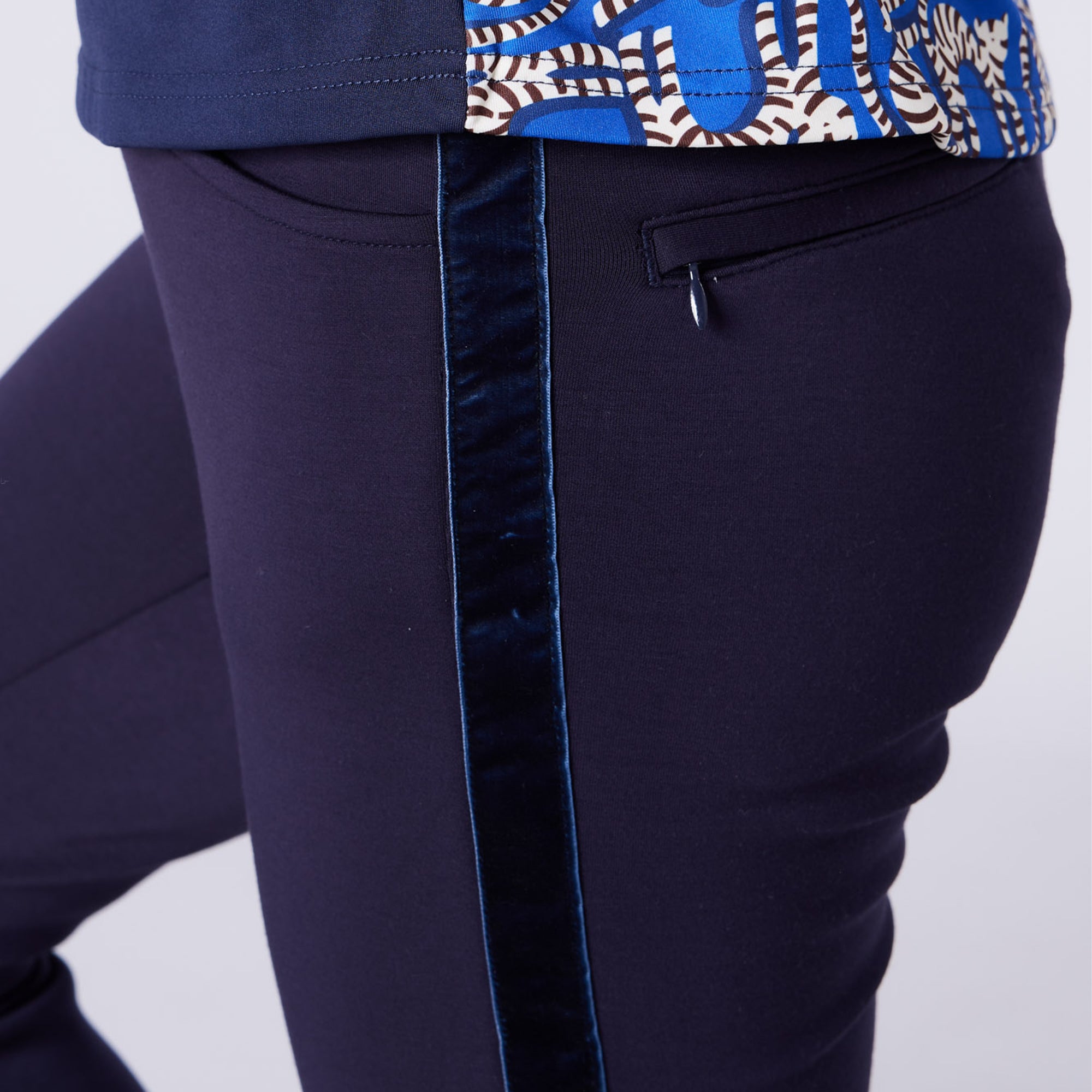 Swing Out Sister Amber Thermal Pull On Ladies Golf Trousers True Navy 33 Inch