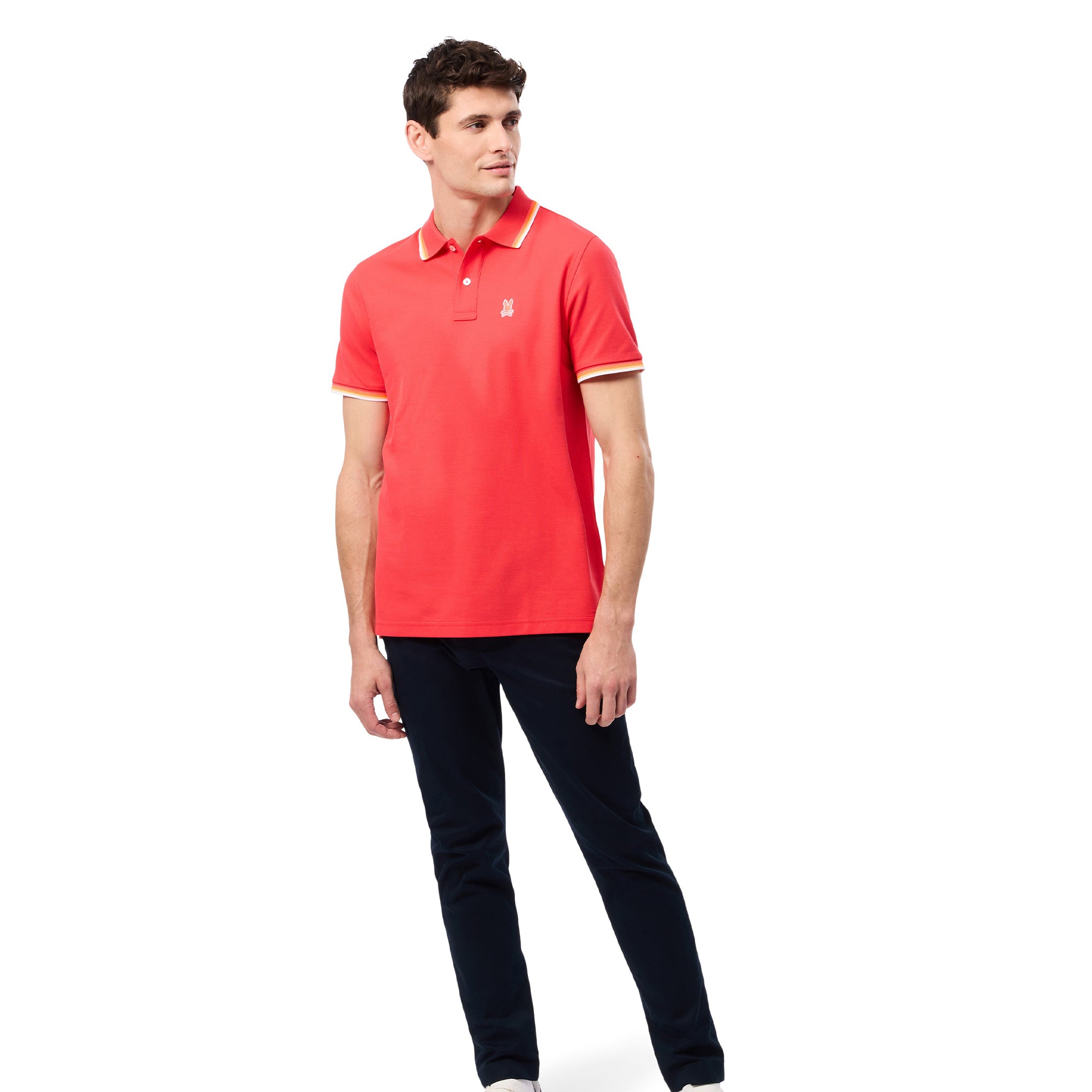 Psycho Bunny Granbury Pique Polo Shirt Hibiscus