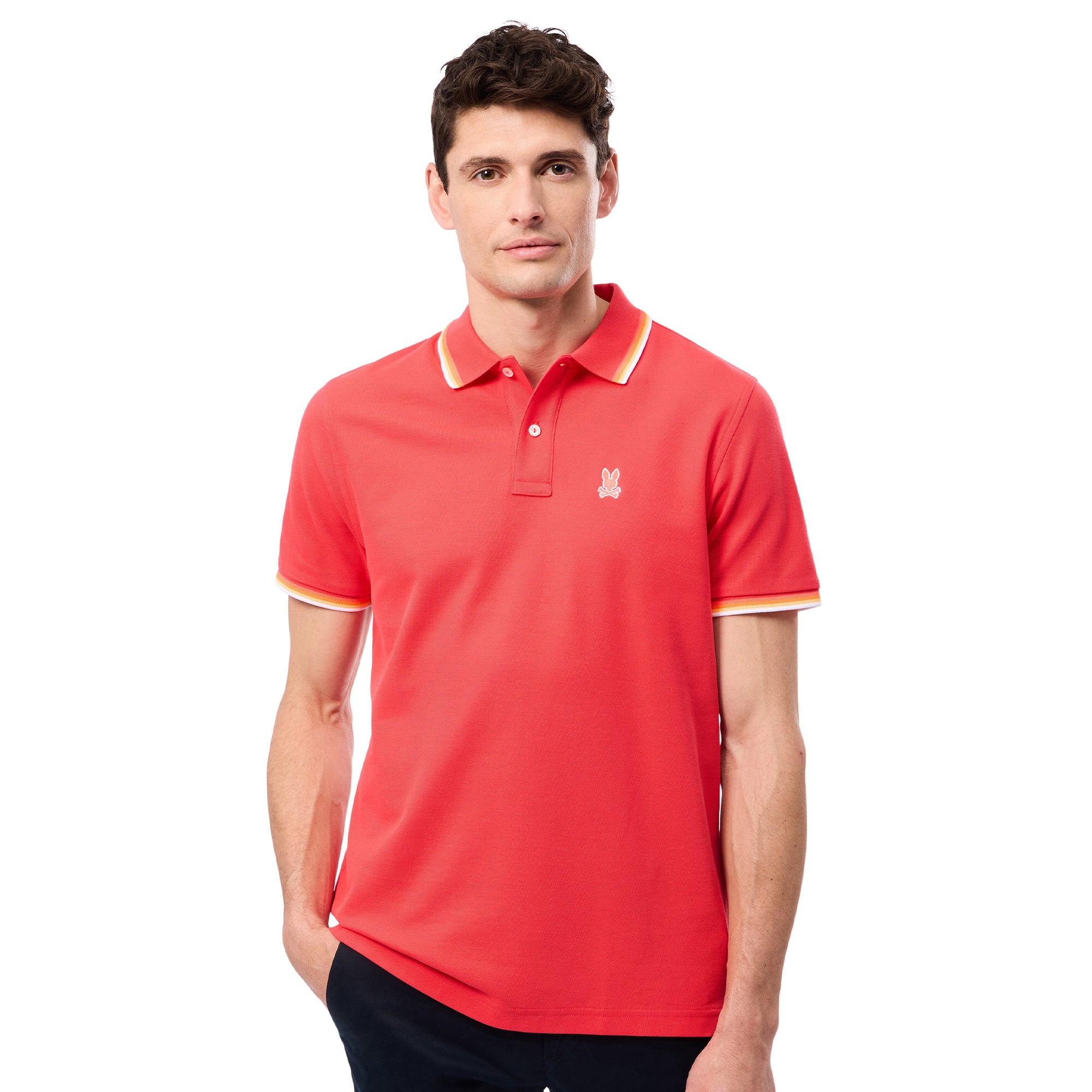 Psycho Bunny Granbury Pique Polo Shirt Hibiscus