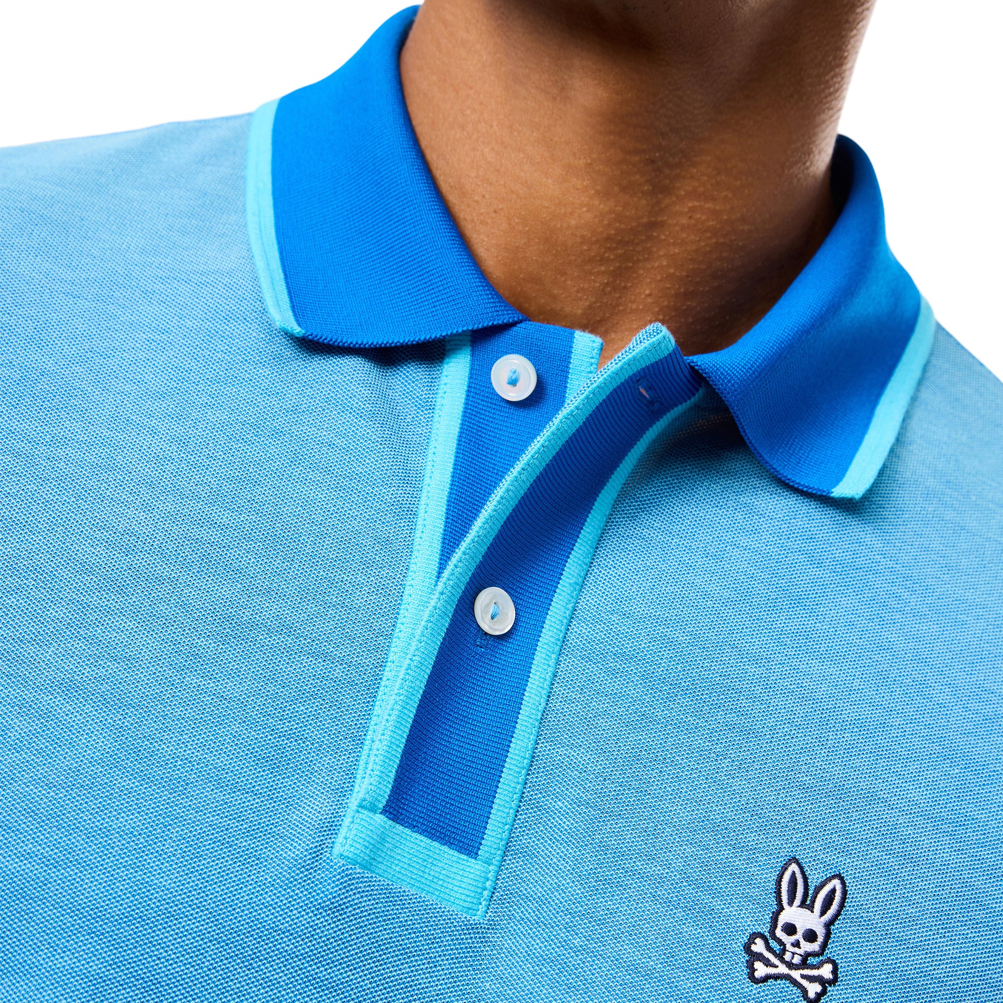Psycho Bunny Woodway Oxford Polo Shirt Aquarius