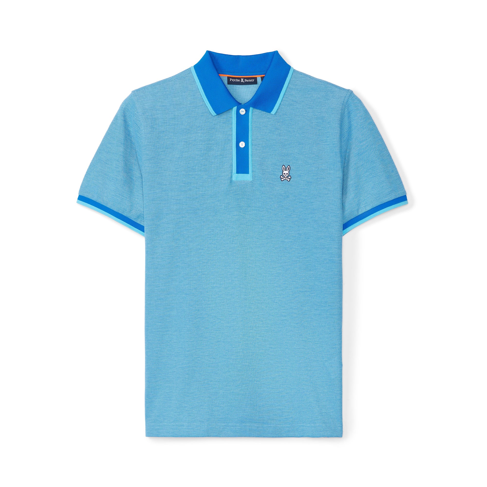 Psycho Bunny Woodway Oxford Polo Shirt Aquarius