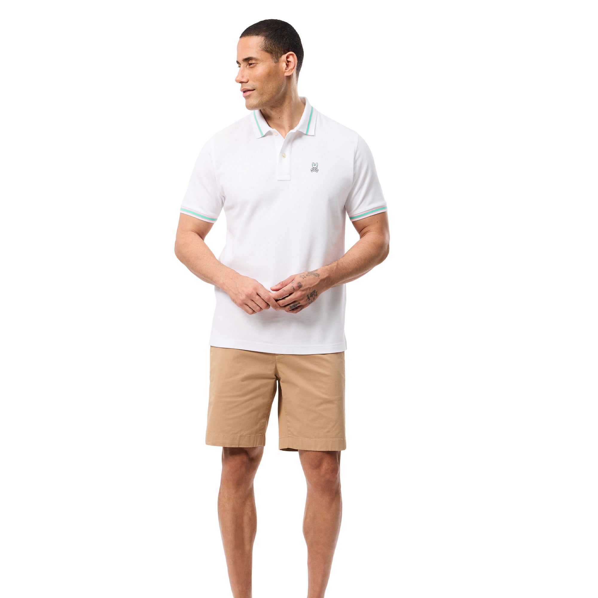 Psycho Bunny Irving Pique Polo Shirt White