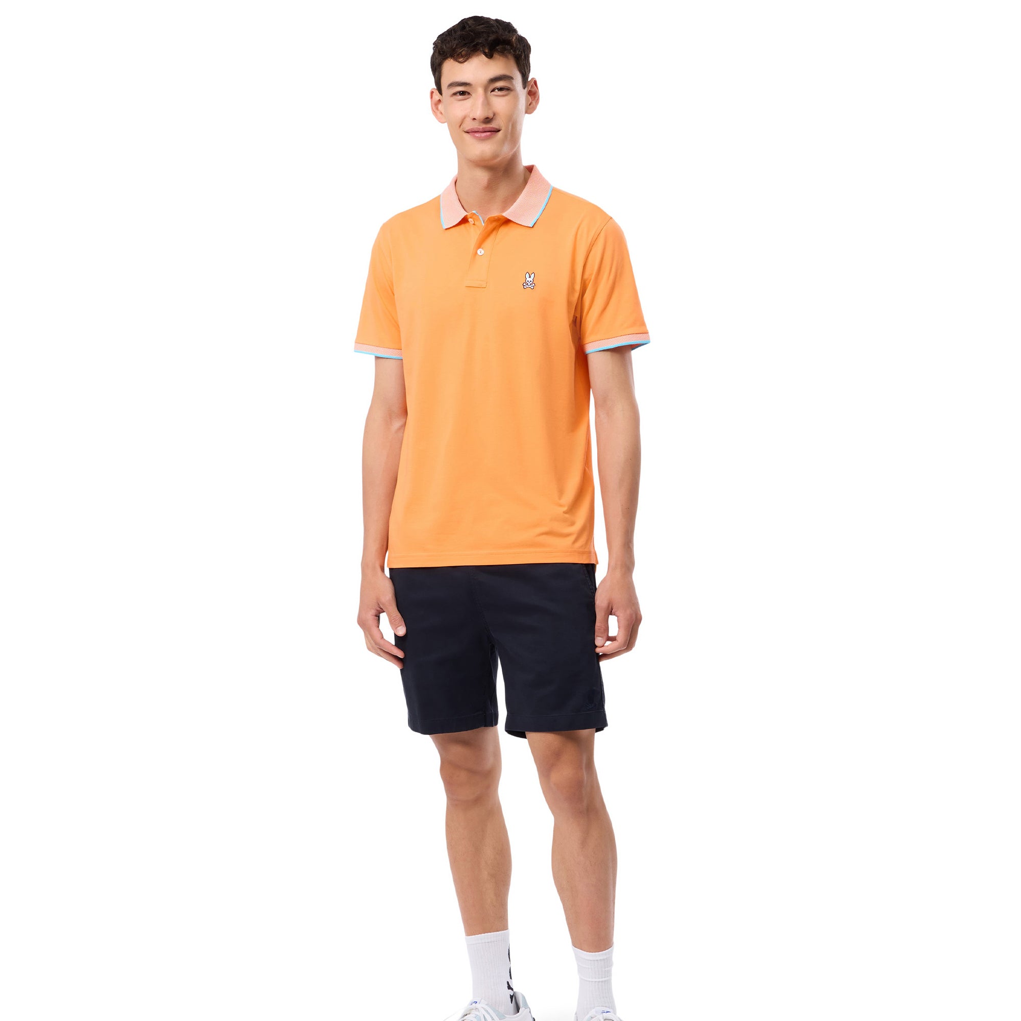 Psycho Bunny Northlake Jersey Polo Shirt Nectarine