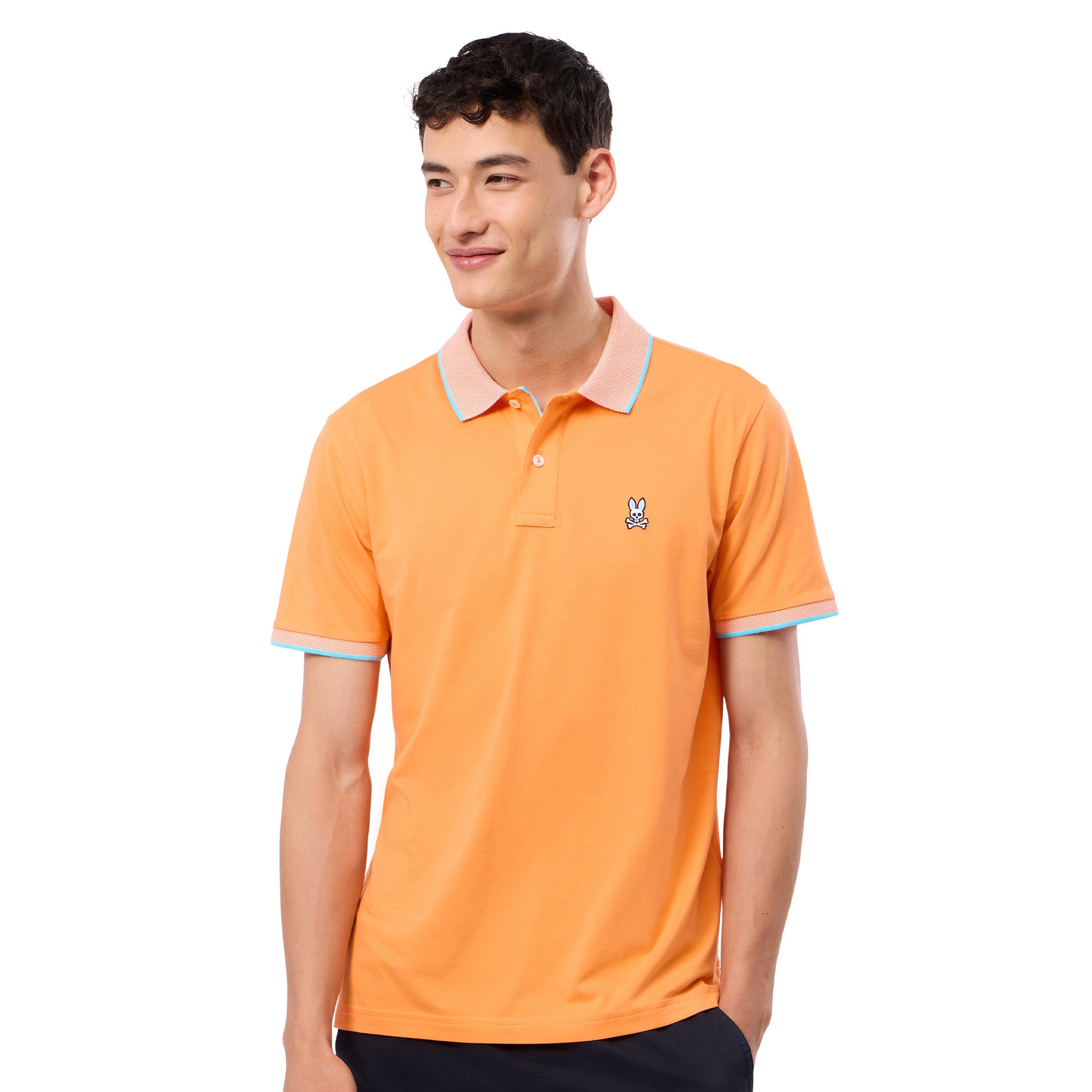 Psycho Bunny Northlake Jersey Polo Shirt Nectarine