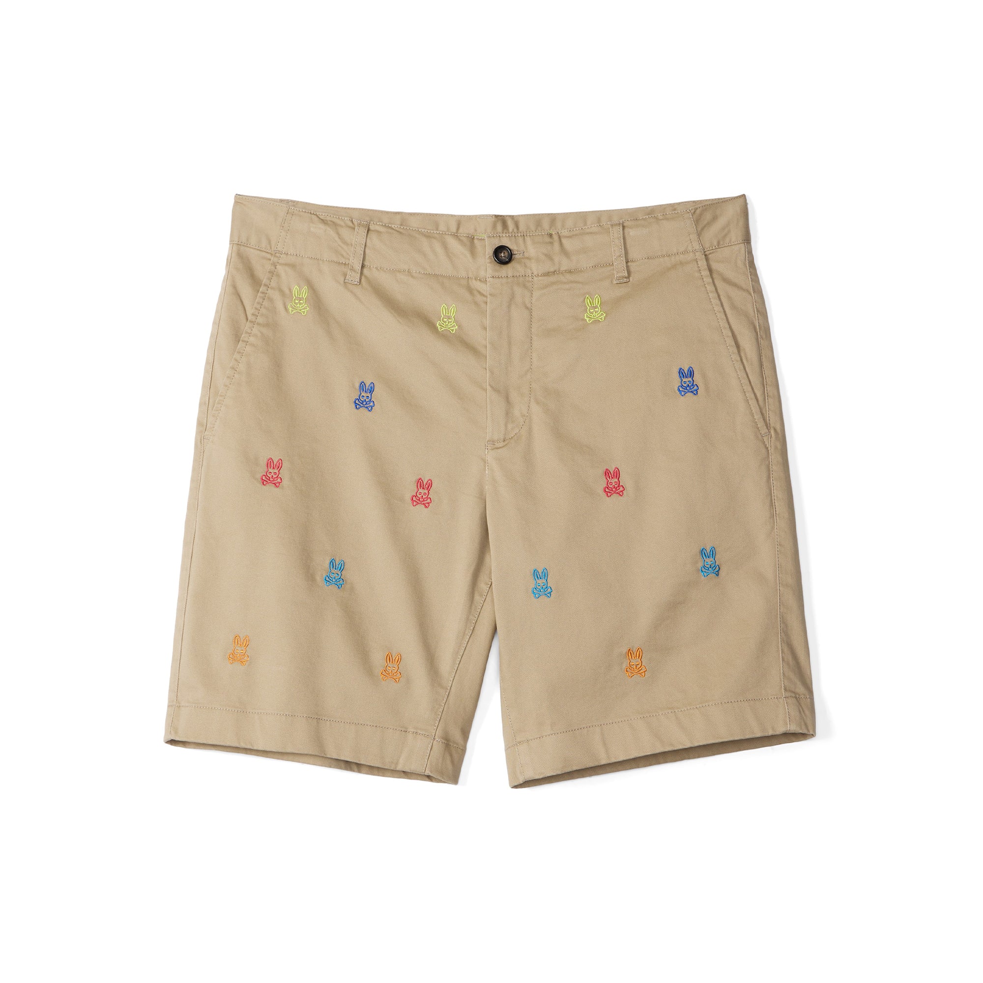 Psycho Bunny Bonham All over Bunny Print Chino Shorts Canyon Khaki