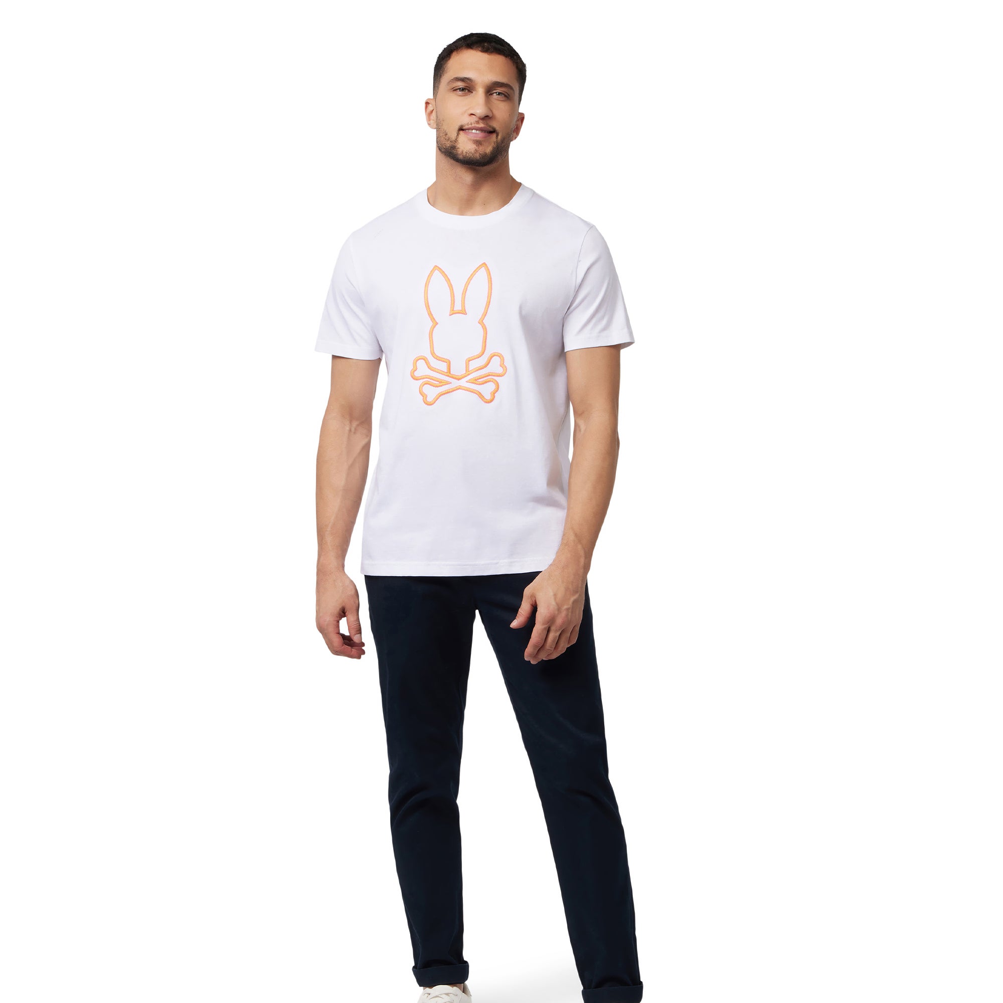 Psycho Bunny Floyd Graphic Tee White