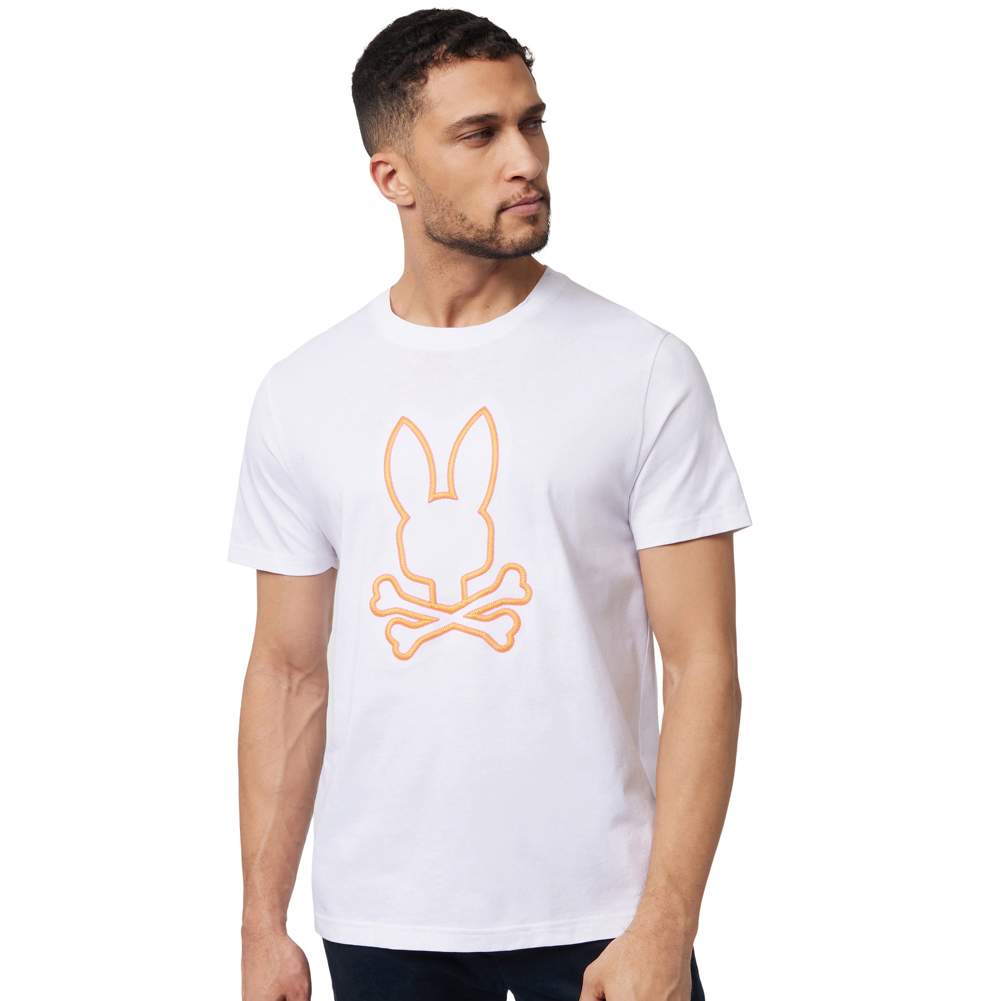 Psycho Bunny Floyd Graphic Tee White