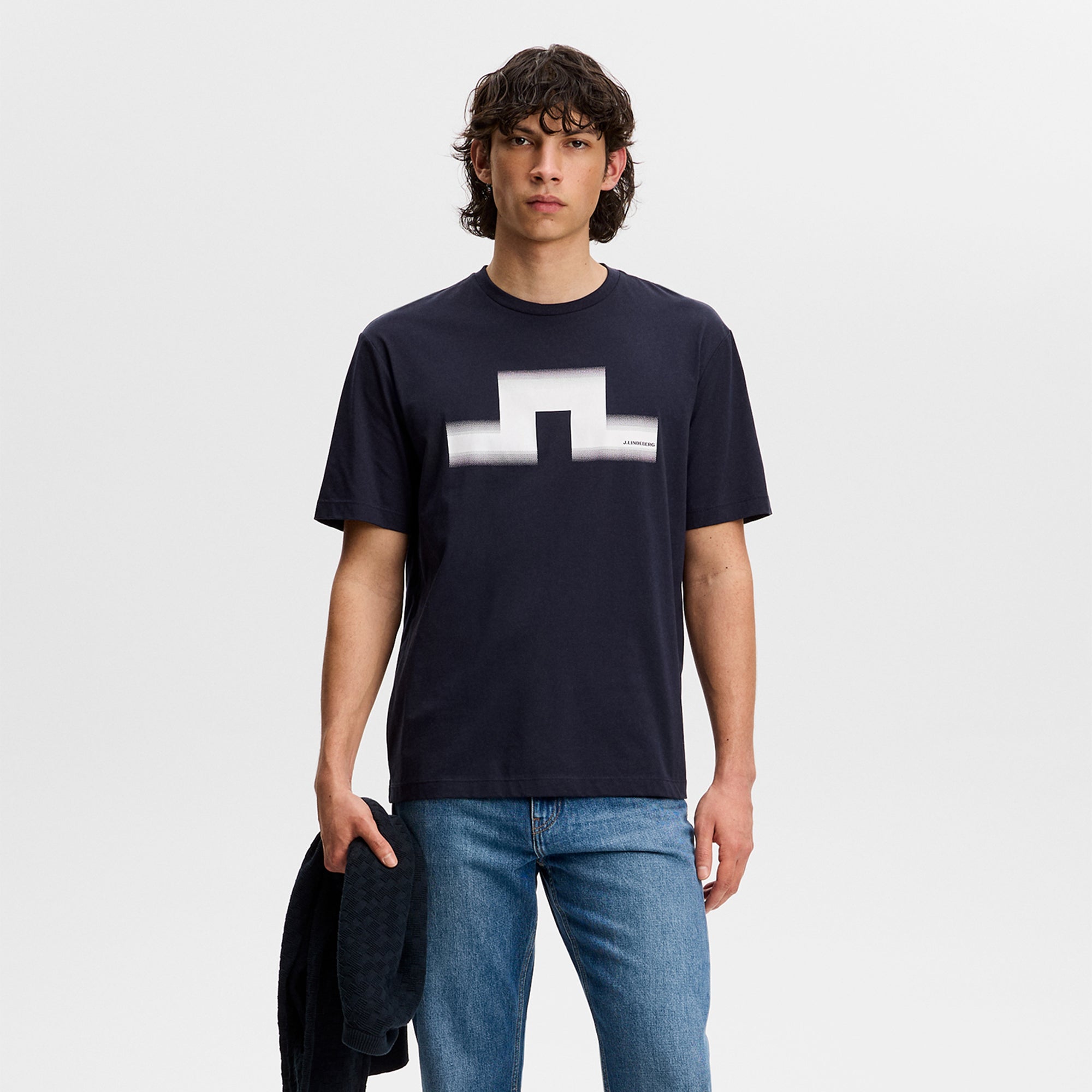 J Lindeberg Alpha Graphic T-Shirt Navy