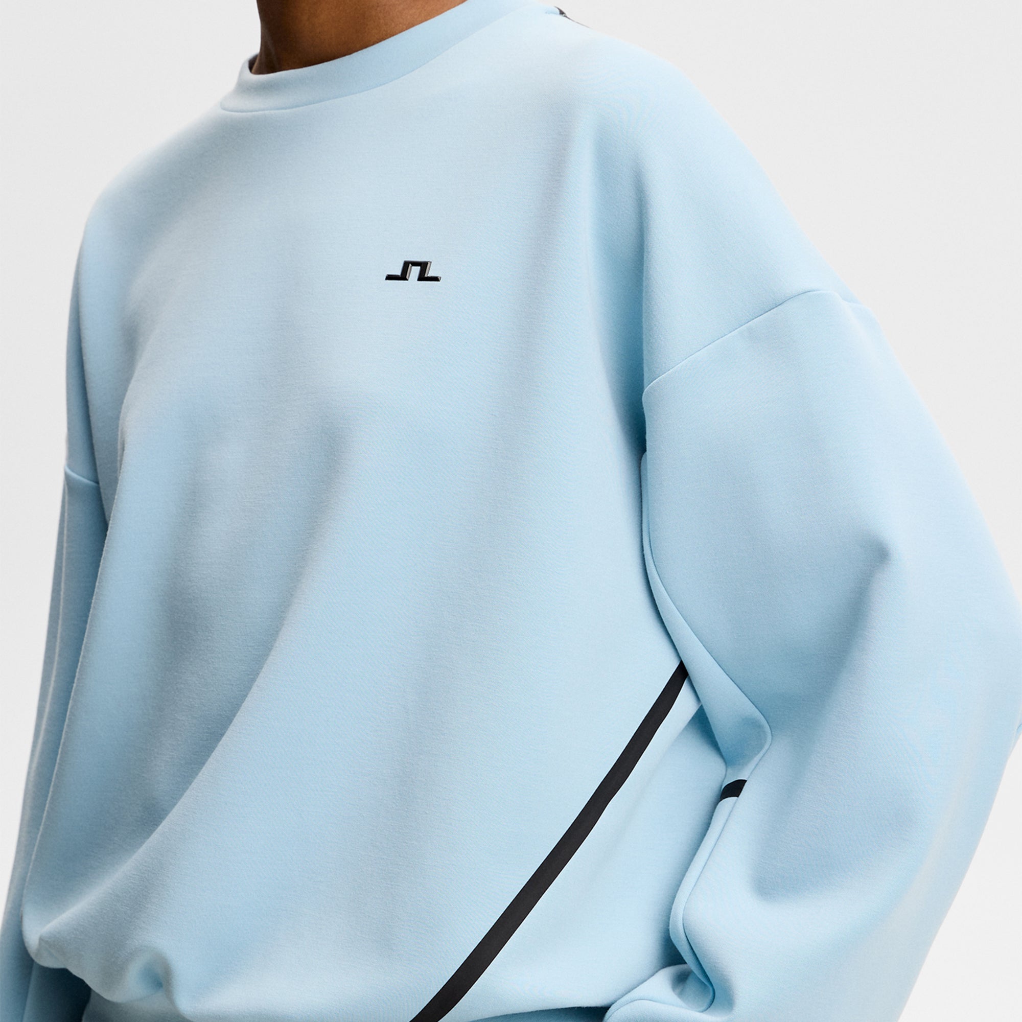 J Lindeberg Aura Ladies Crew Neck Sweater Forget-Me-Not Blue