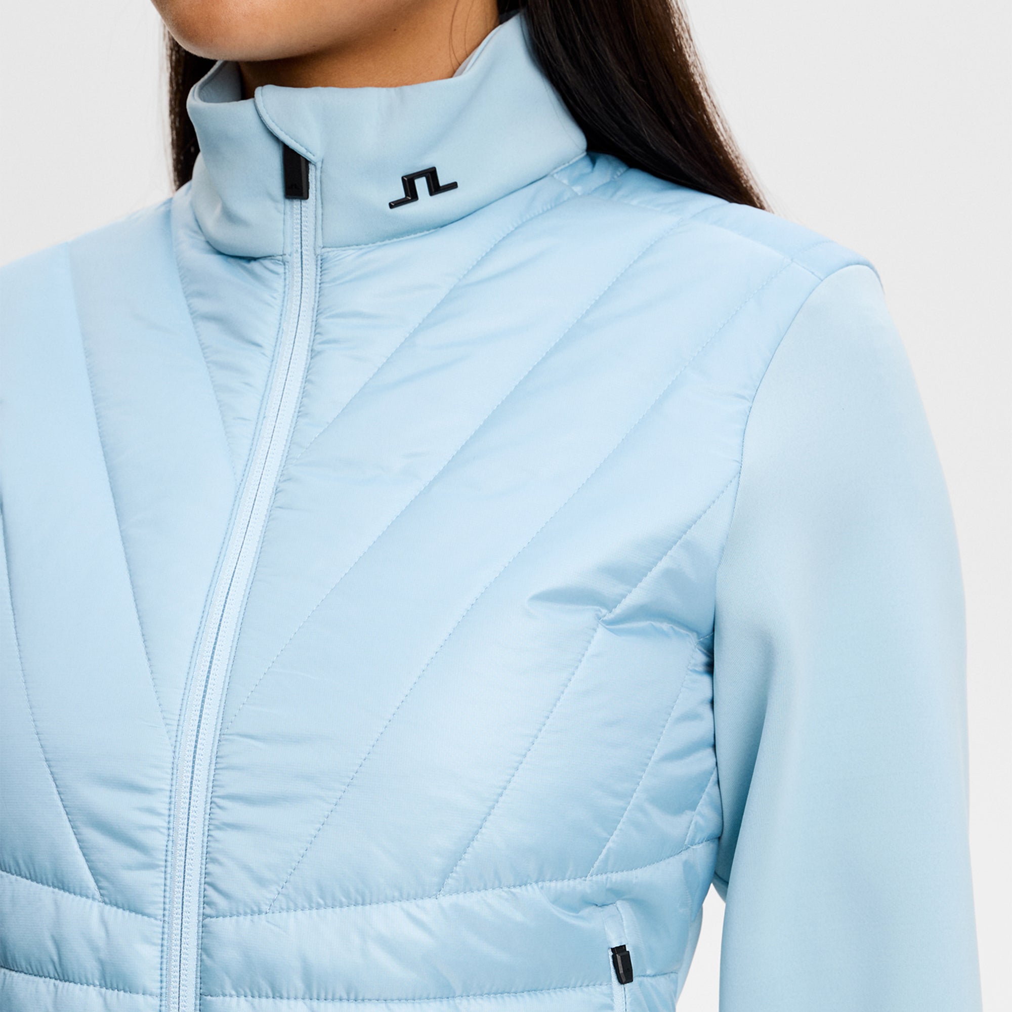 J Lindeberg Holma Quilt Hybrid Ladies Golf Jacket Forget-Me-Not Blue