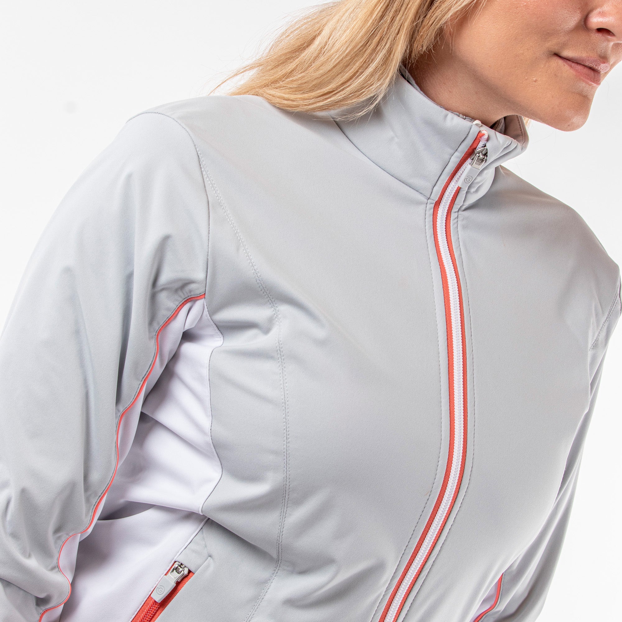 Galvin Green Larissa Interface-1 Ladies Golf Windstopper Cool Grey/White/Coral