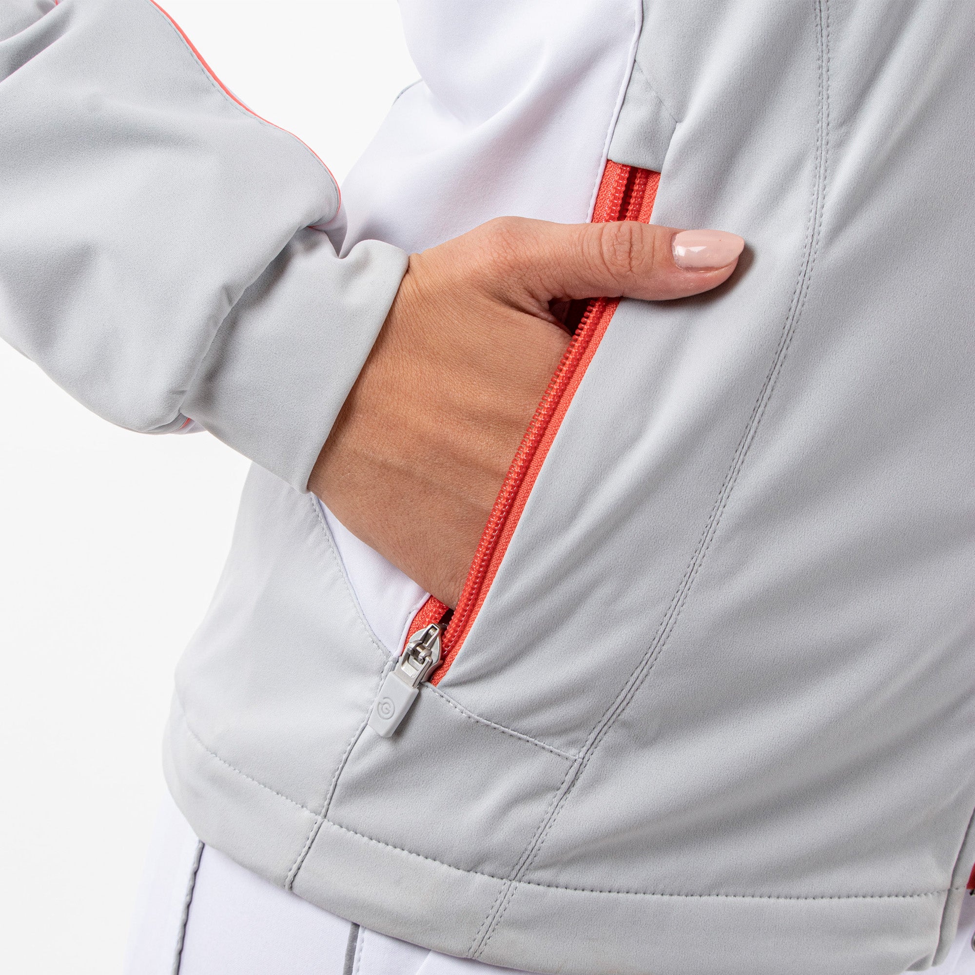 Galvin Green Larissa Interface-1 Ladies Golf Windstopper Cool Grey/White/Coral