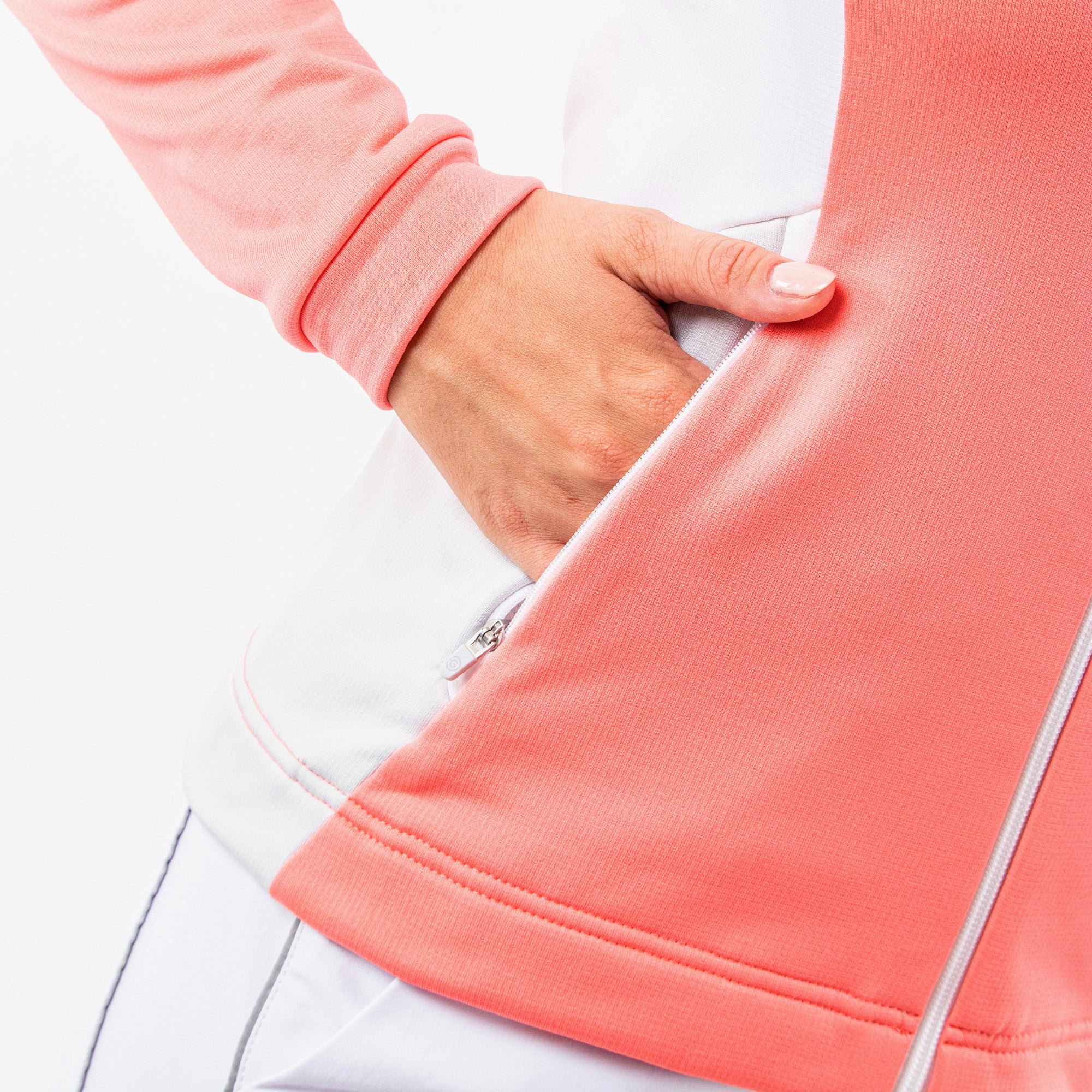 Galvin Green Donella Insula Ladies Golf Mid Layer Coral/White/Cool Grey