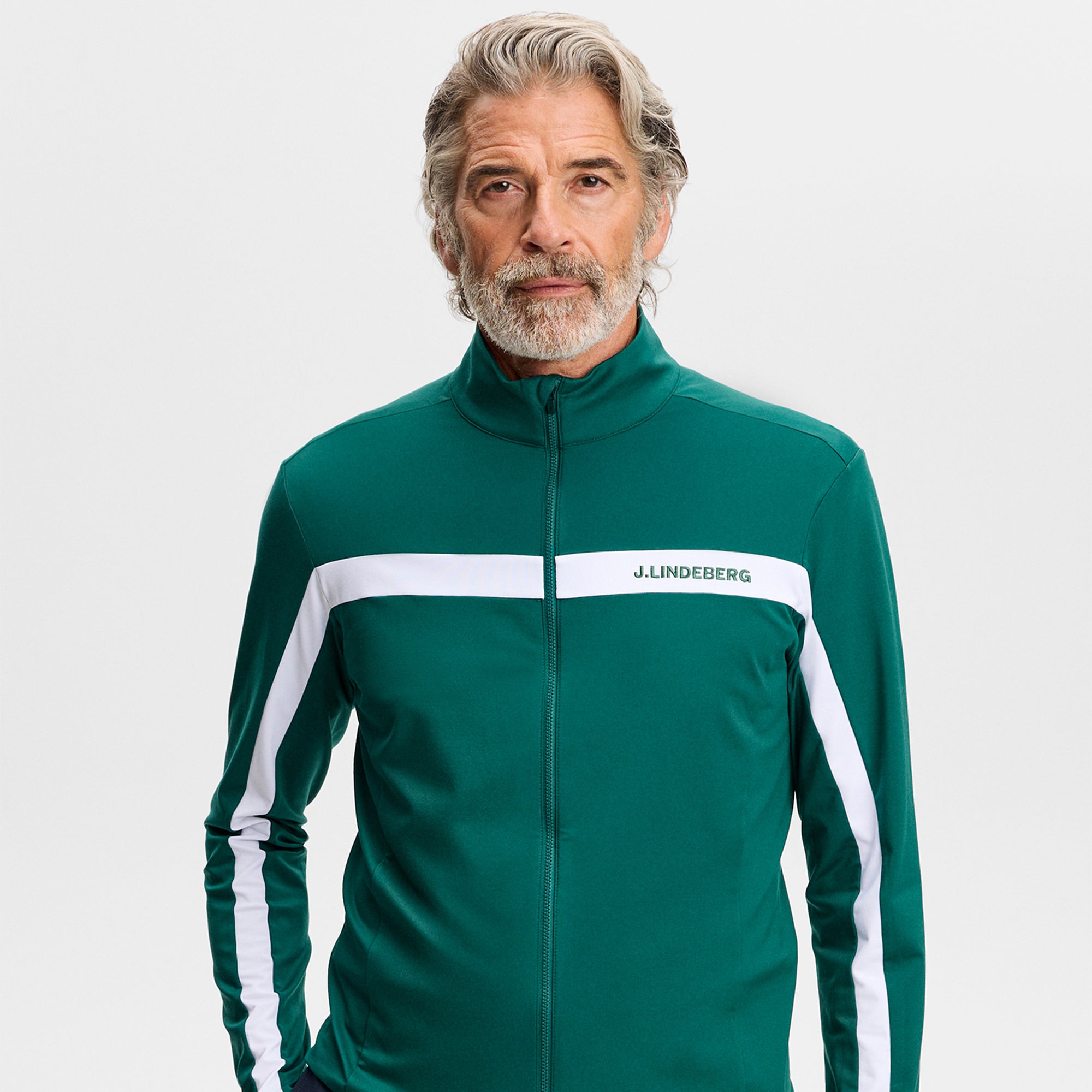 J Lindeberg Jarvis Mens Golf Mid Layer Forest Biome