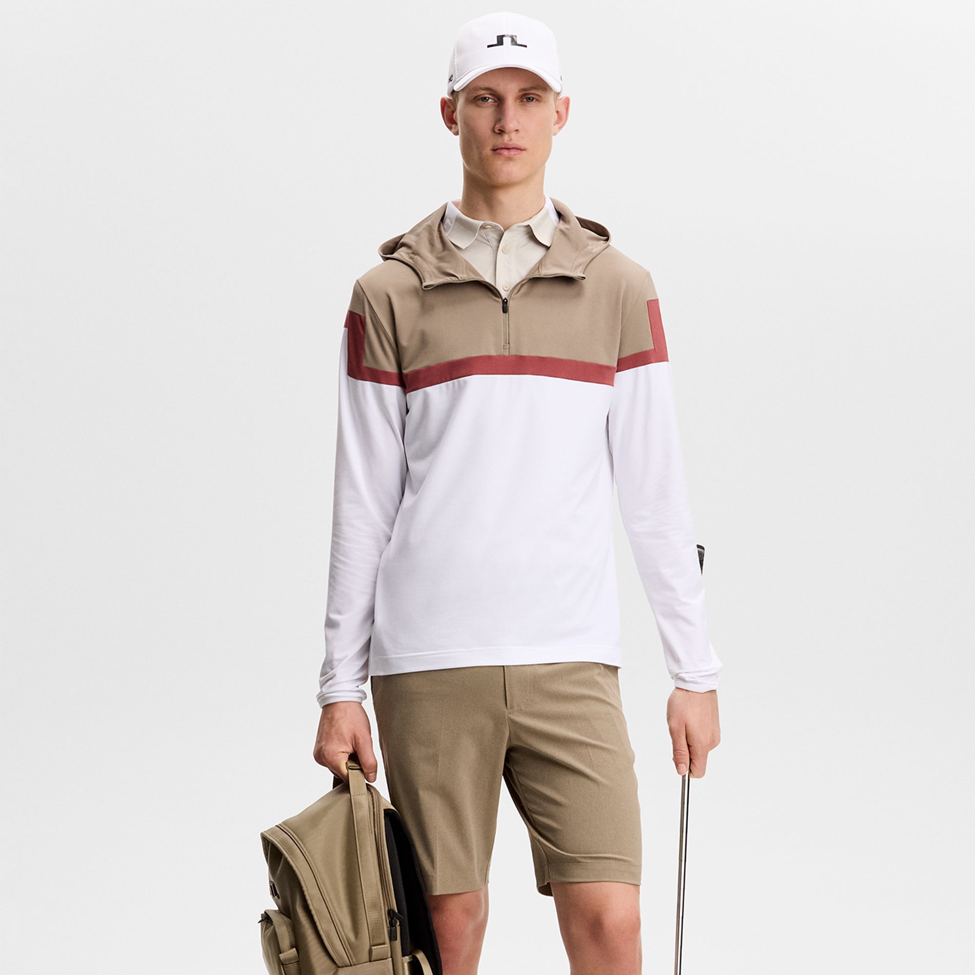 J Lindeberg Sole Mens Golf Hoodie Brindle