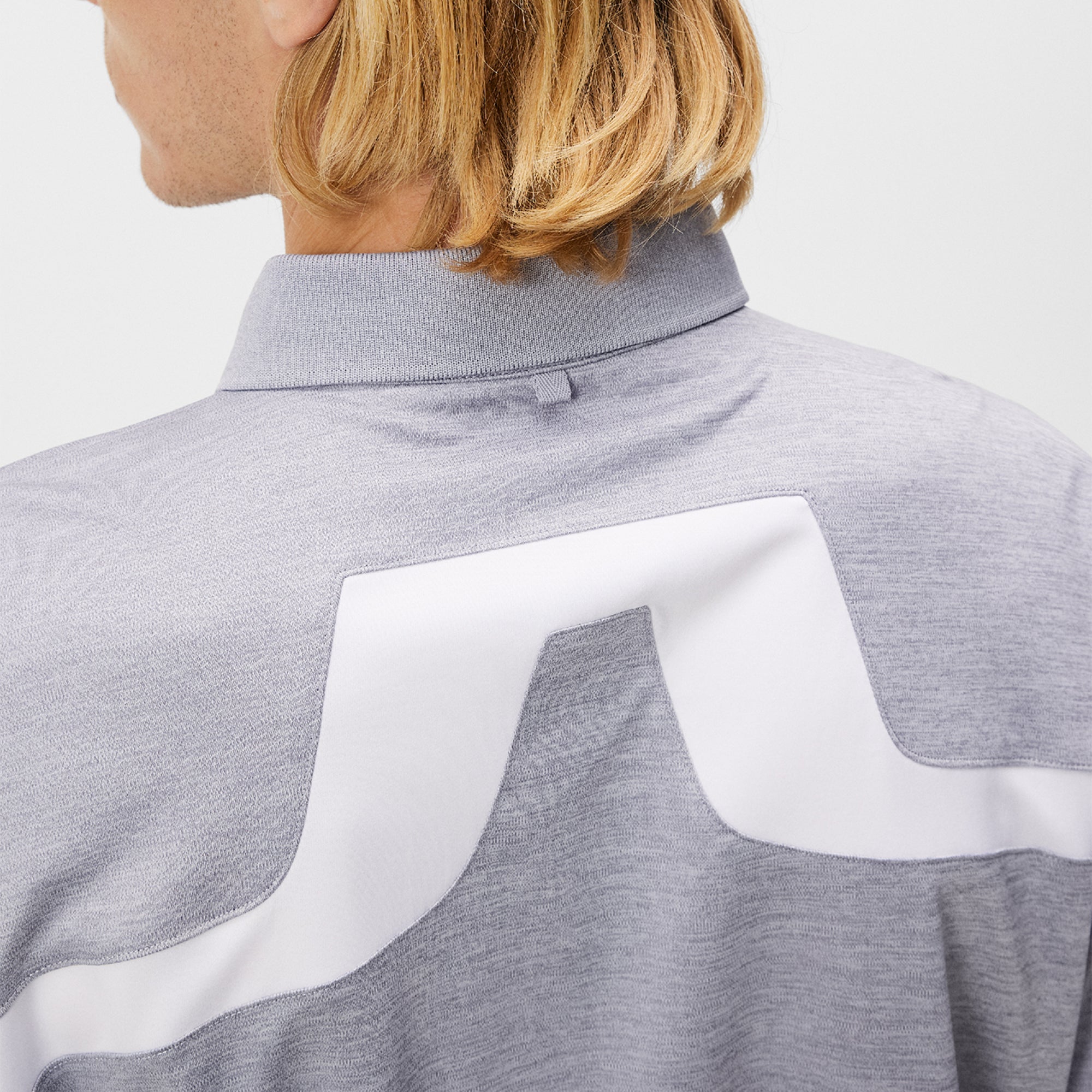 J Lindeberg KV Regular Fit Mens Golf Polo Shirt Grey Melange