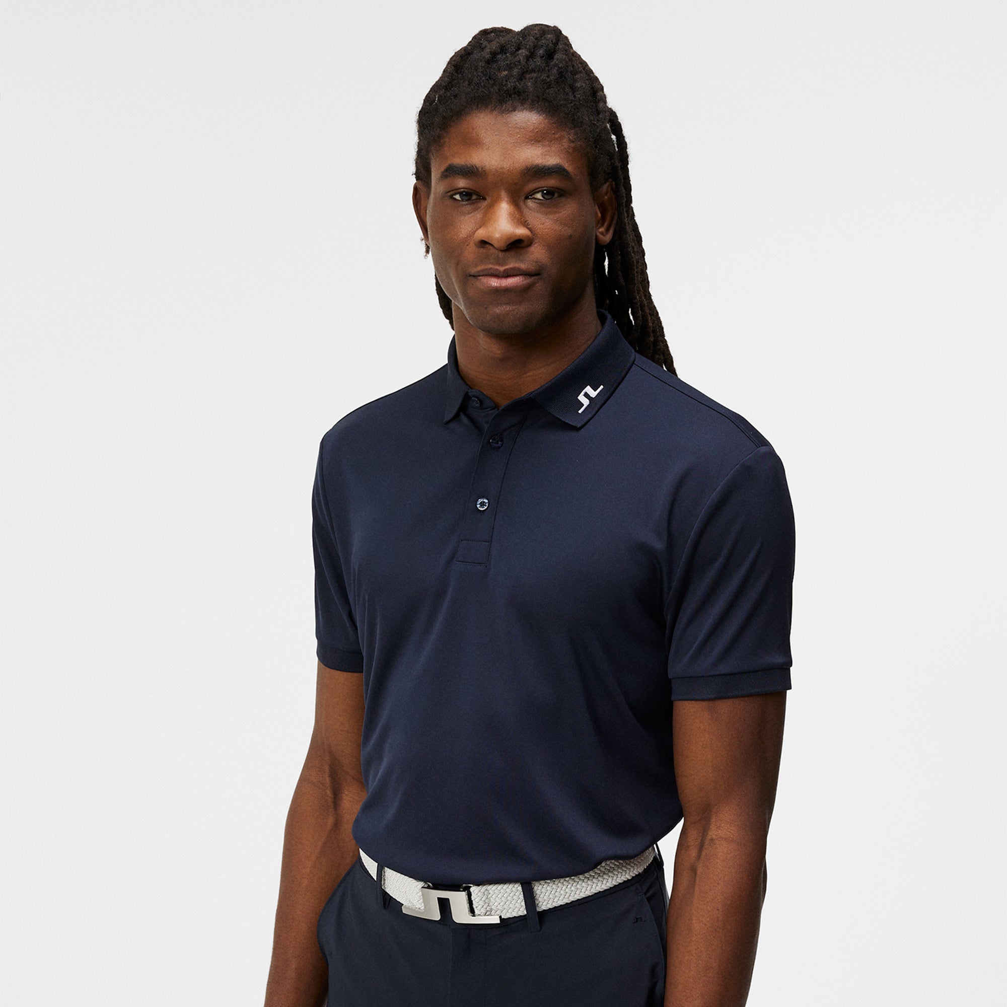 J Lindeberg KV Regular Fit Mens Golf Polo Shirt Navy