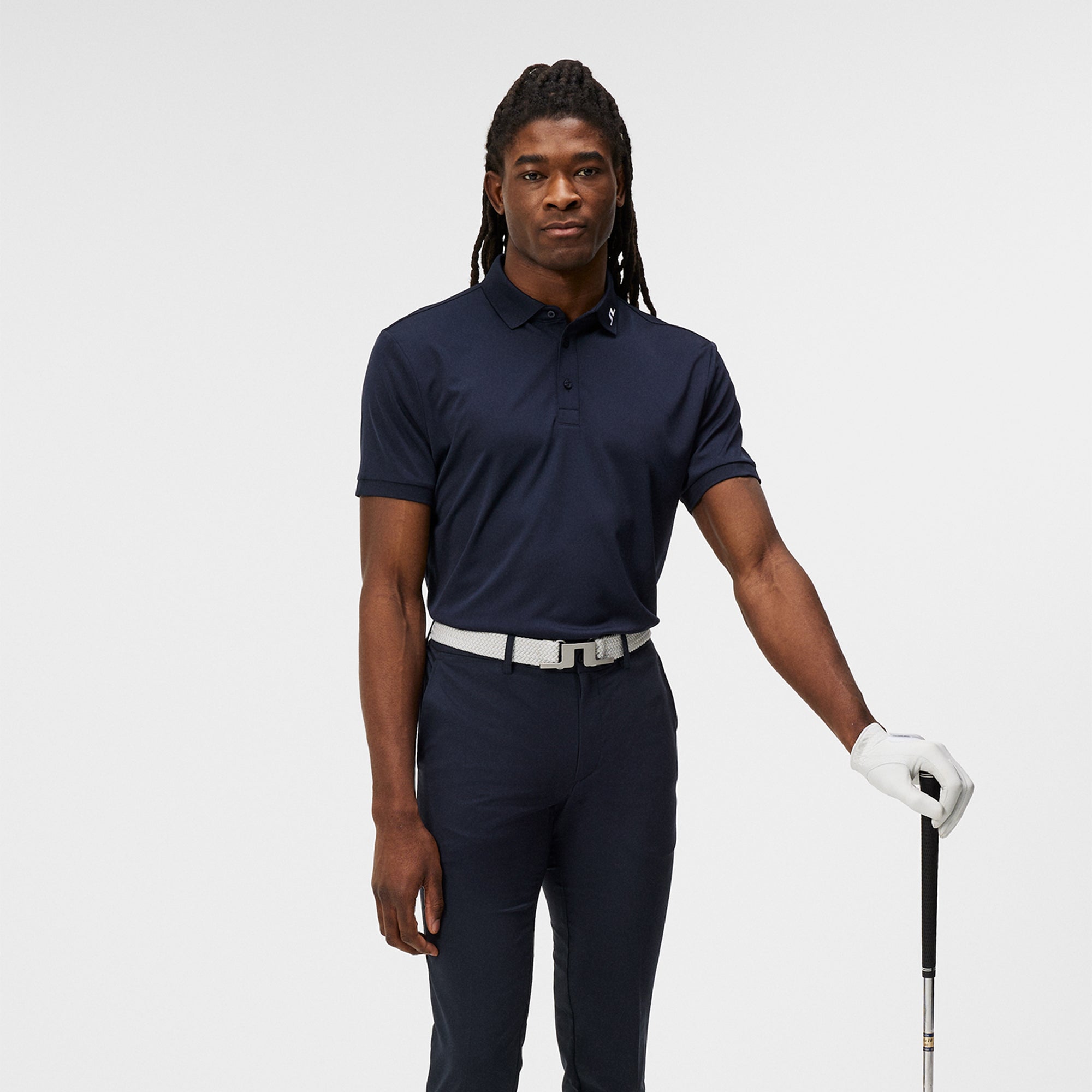 J Lindeberg KV Regular Fit Mens Golf Polo Shirt Navy