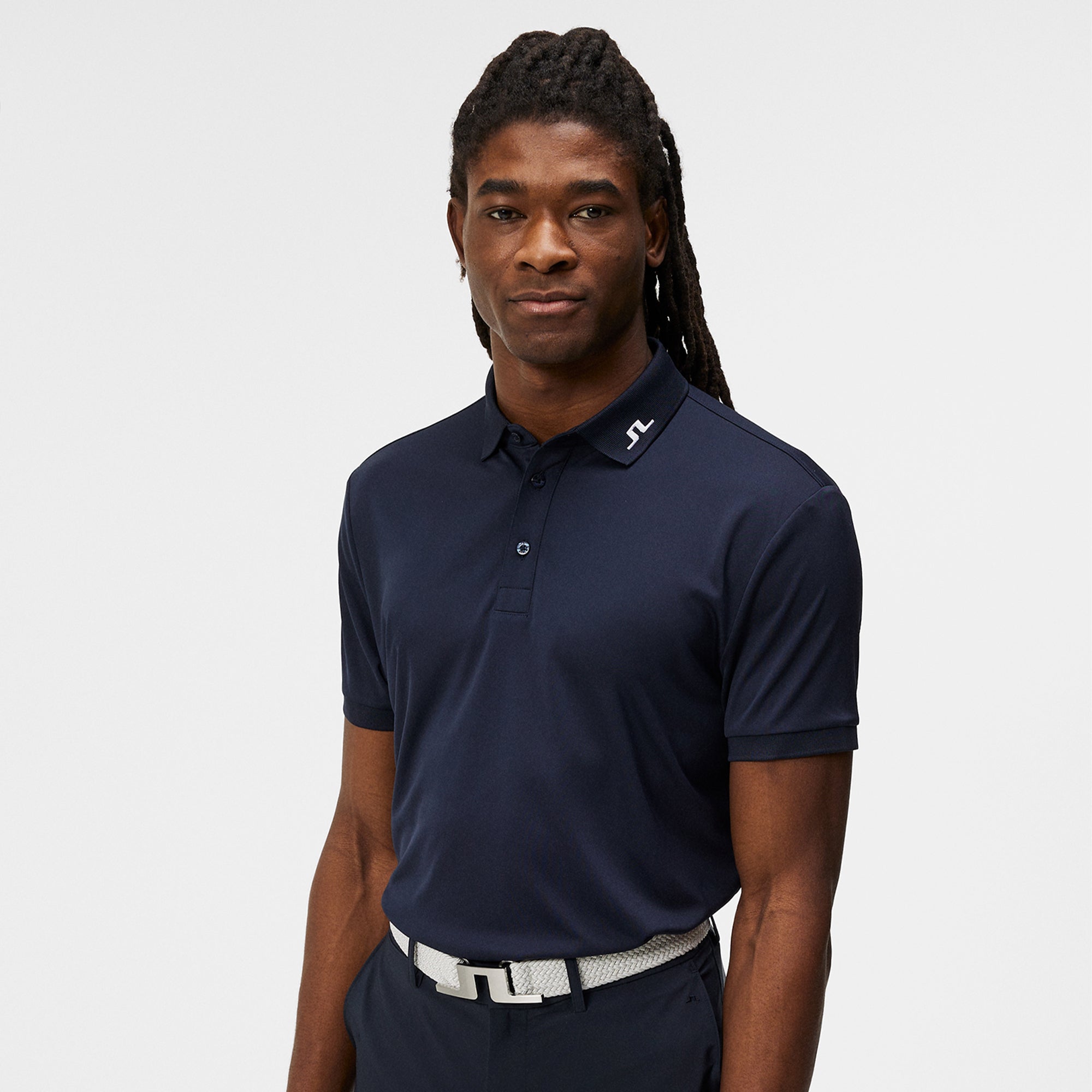 J Lindeberg KV Regular Fit Mens Golf Polo Shirt Navy