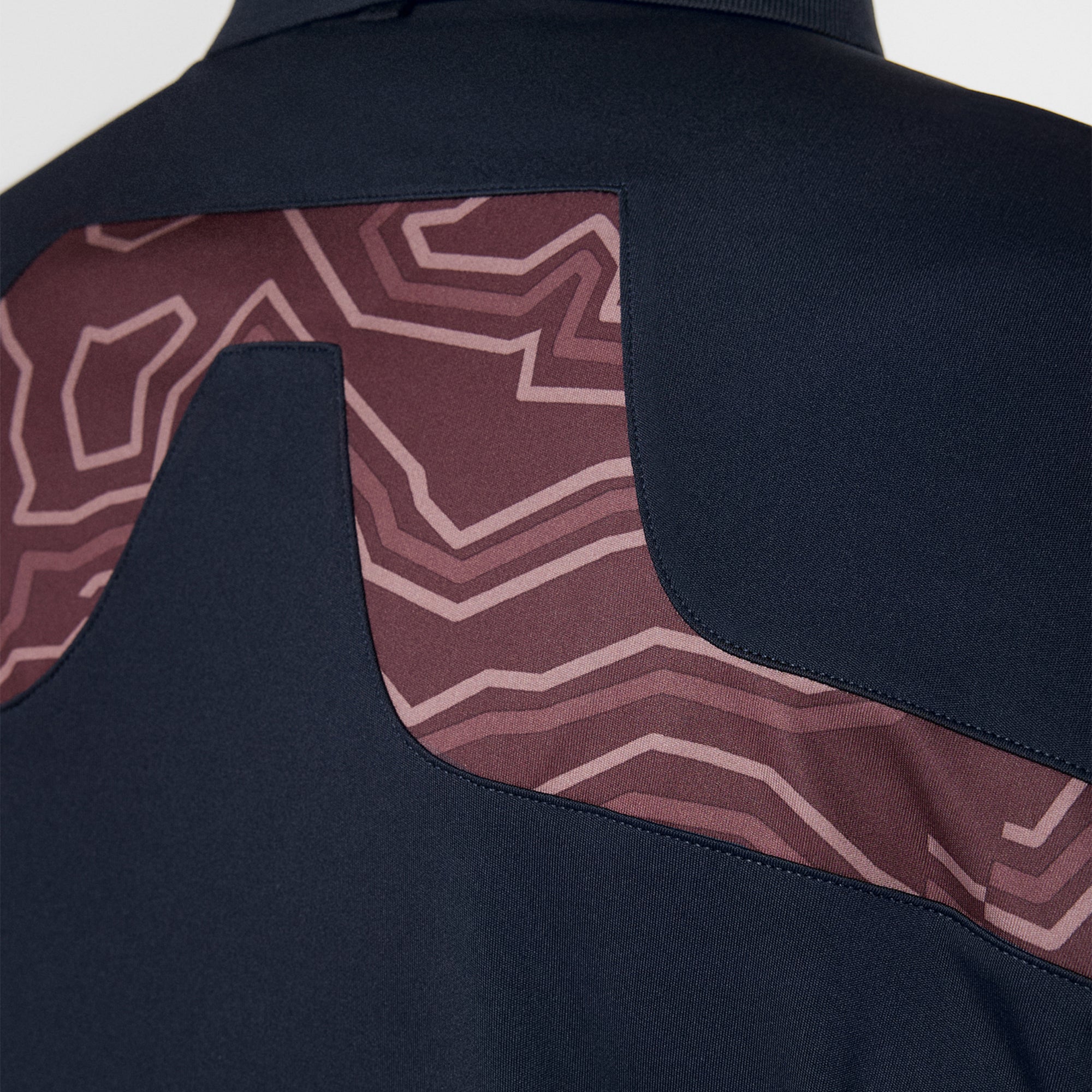 J Lindeberg KV Print Mens Golf Polo Shirt Navy