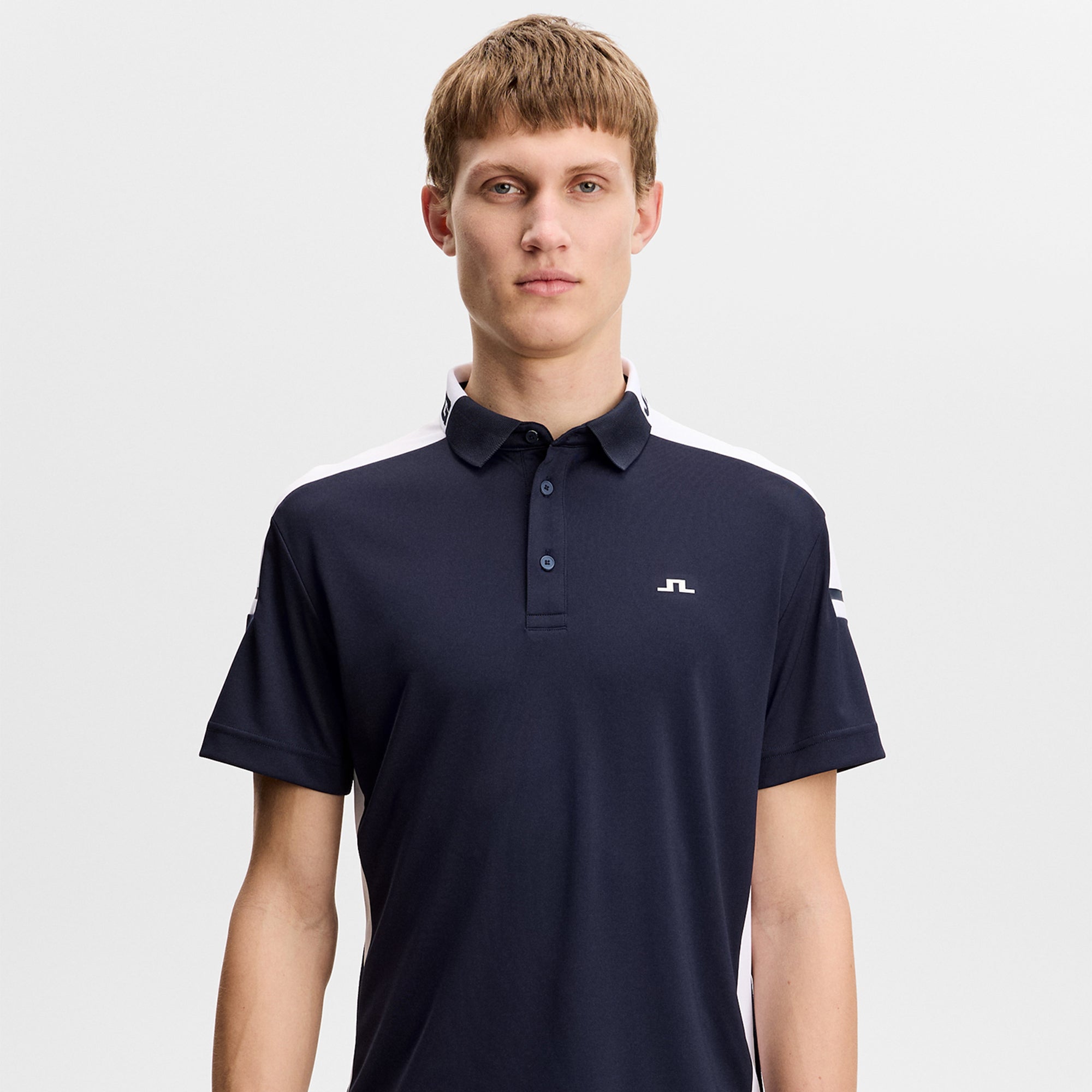 J Lindeberg Bo Mens Golf Polo Shirt Navy