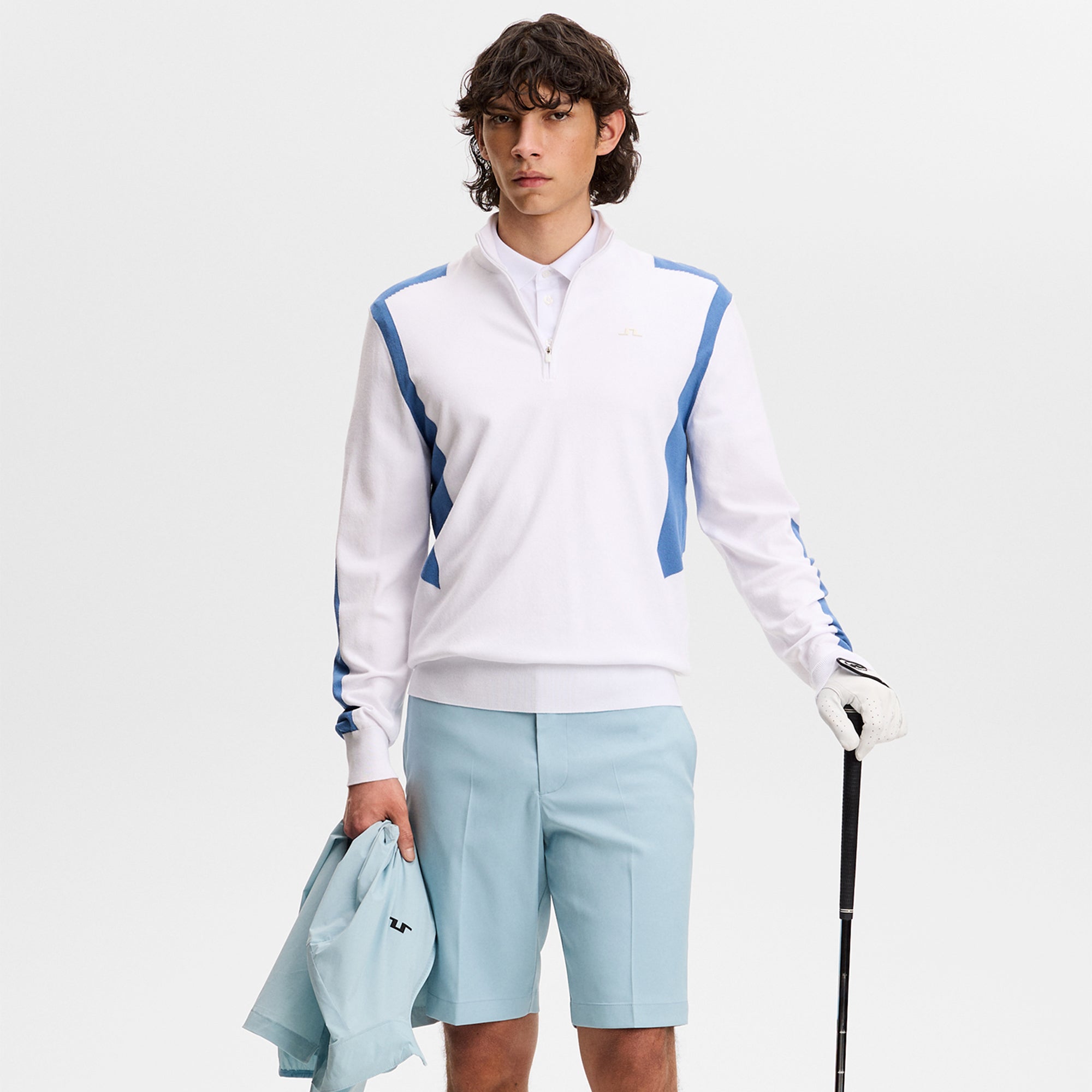 J Lindeberg Kendrick Knitted Mens Golf Zip Sweater