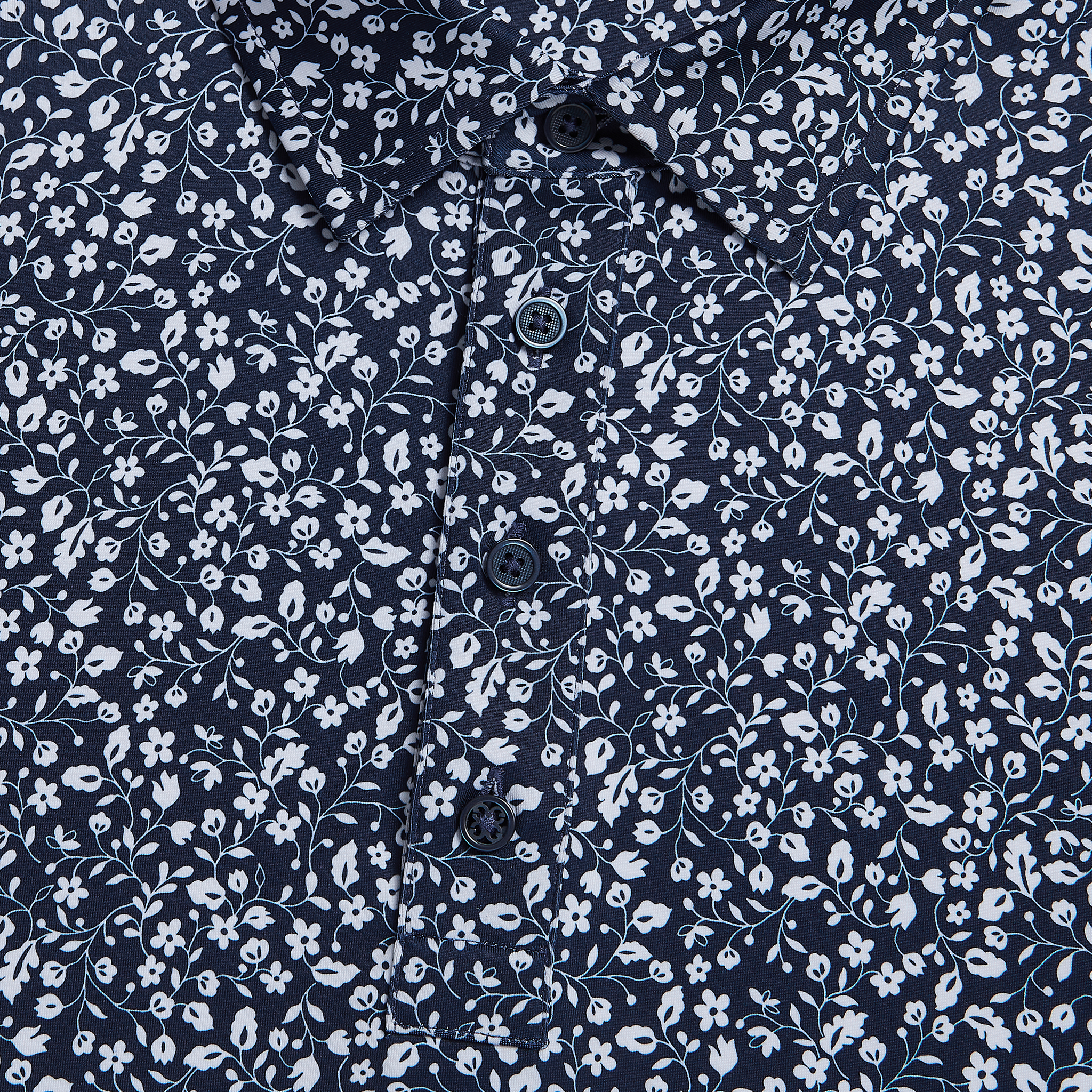 G/FORE Garden Print Mens Golf Polo Shirt Twilight