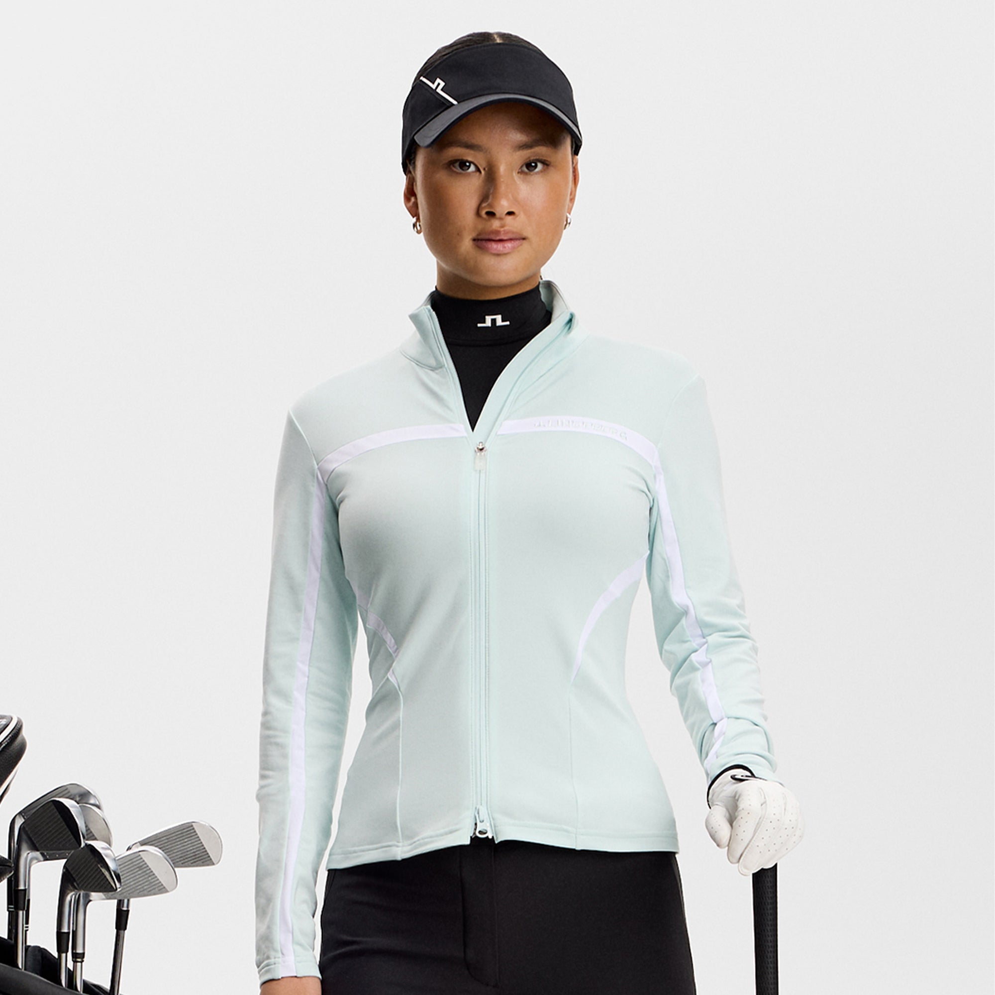 J Lindeberg Janice Ladies Golf Mid Layer Skylight Melange