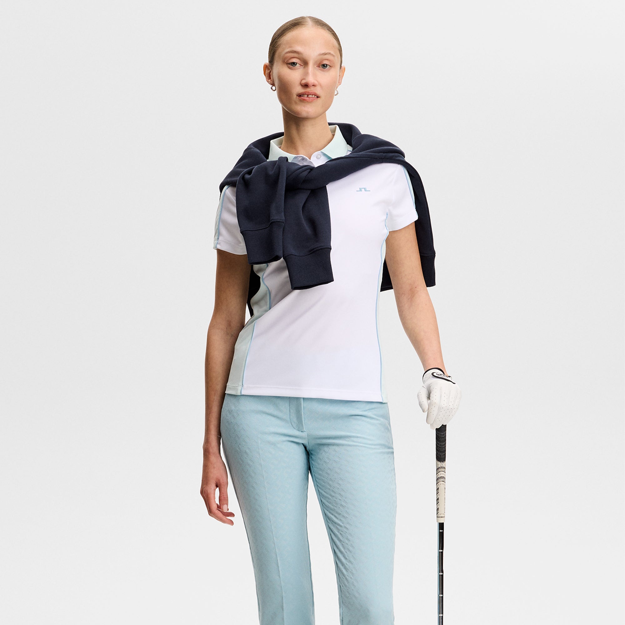 J Lindeberg Demi Ladies Golf Polo Shirt White