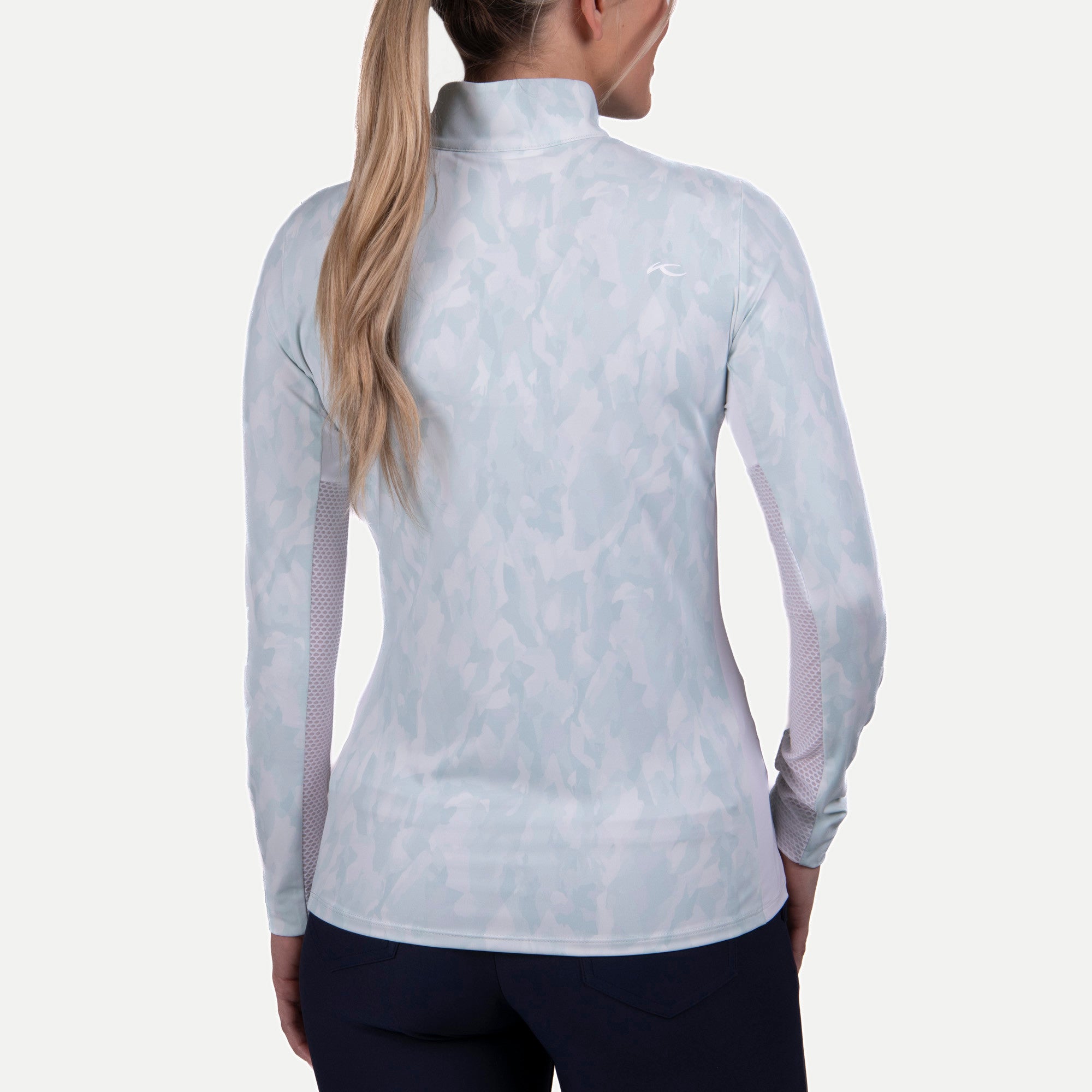 KJUS Sunshine Printed Half Zip Ladies Golf Mid Layer Mist