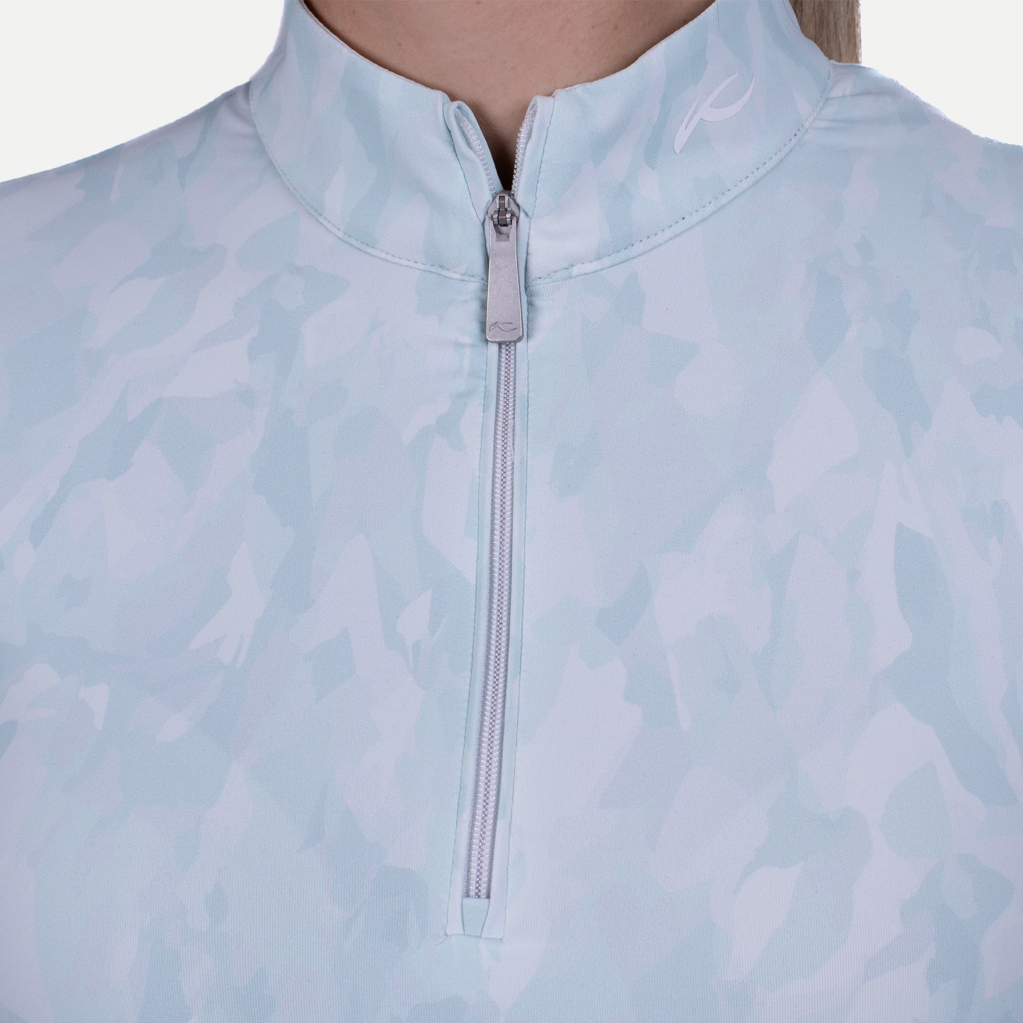 KJUS Sunshine Printed Half Zip Ladies Golf Mid Layer Mist