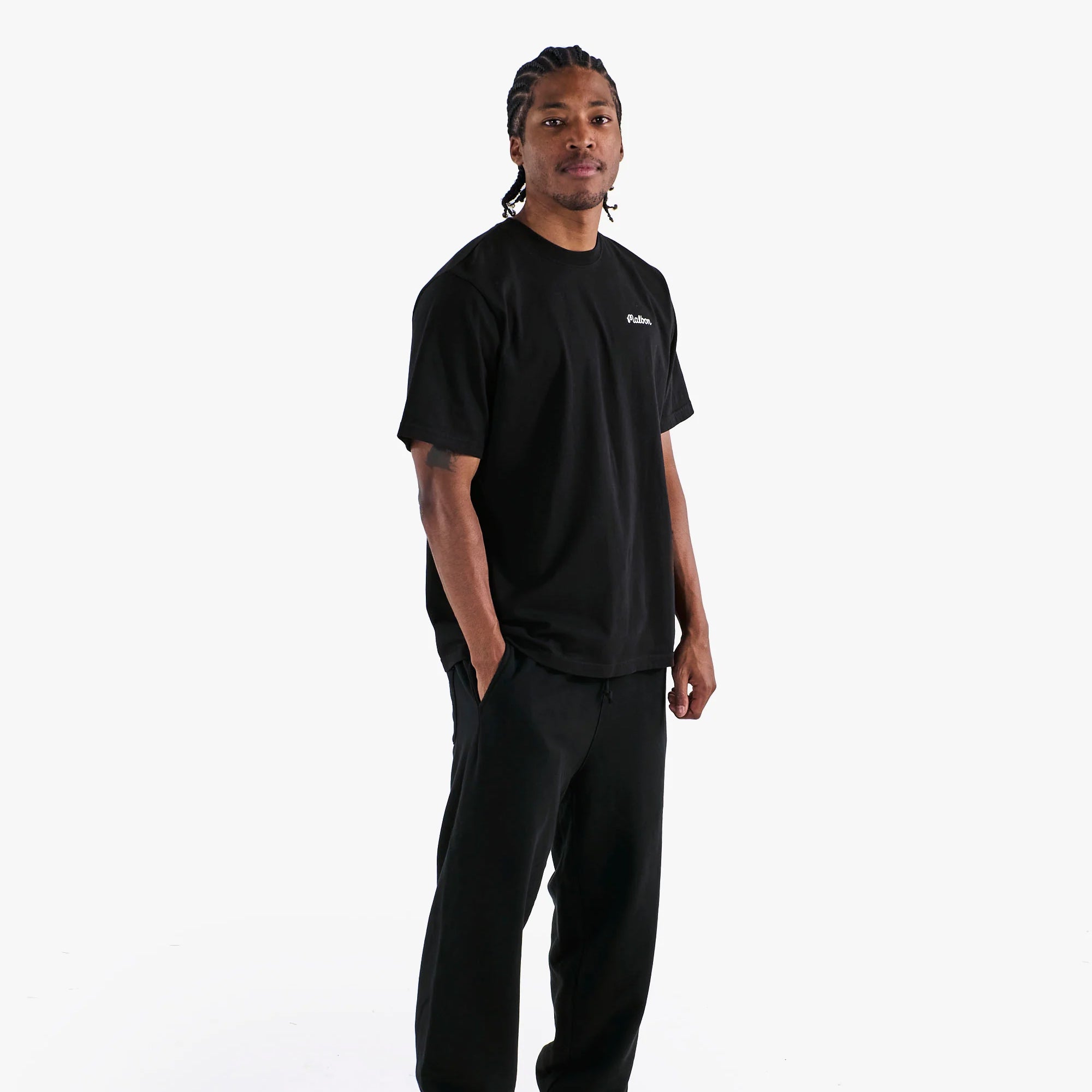 Malbon Golf Icons Bermuda Baldwin Tee Black