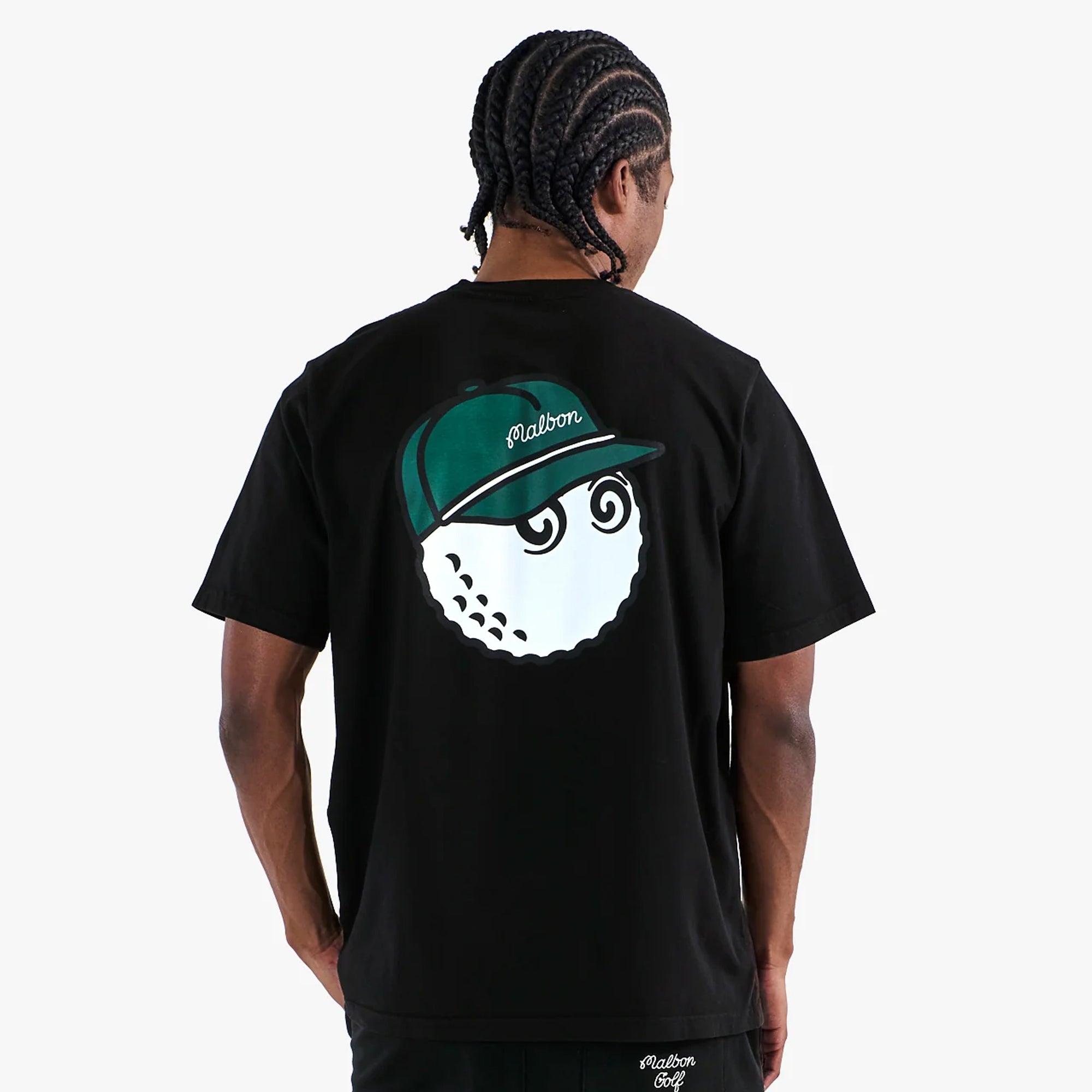 Malbon Golf Icons Bermuda Baldwin Tee Black