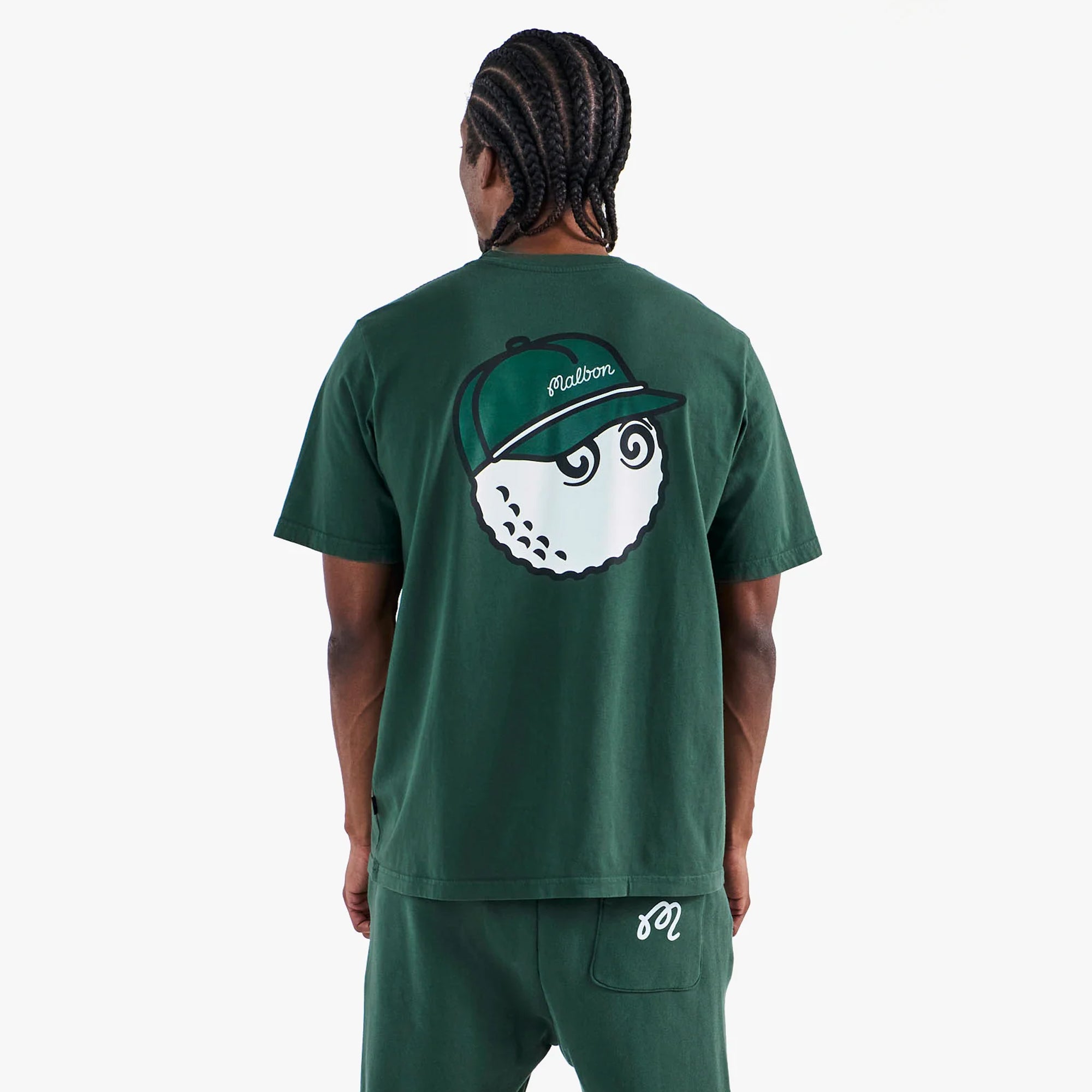 Malbon Golf Icons Bermuda Baldwin Tee Forest