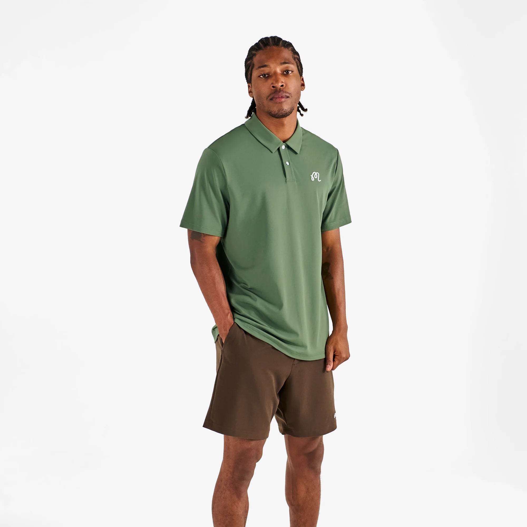 Malbon Golf Fairway Polo Olivine