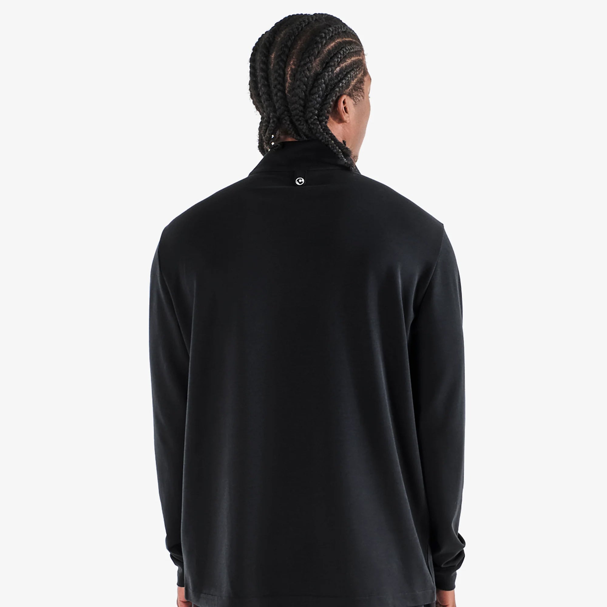 Malbon Golf Icons Flyer Mid Layer Black