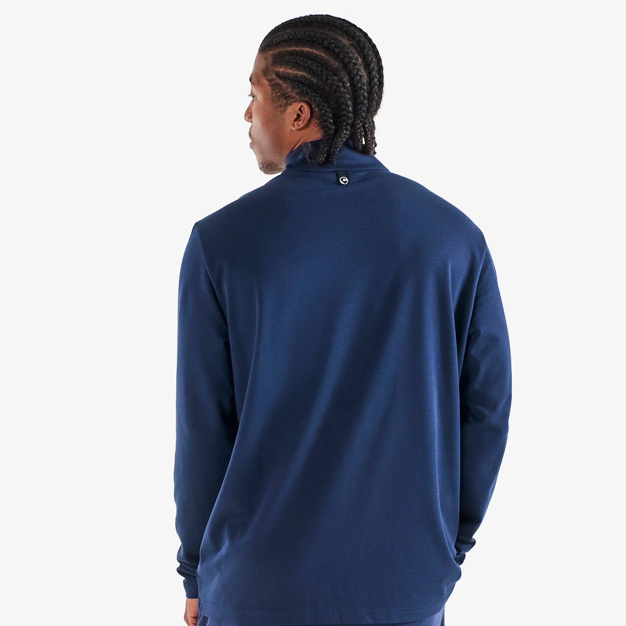 Malbon Golf Icons Flyer Mid Layer Navy