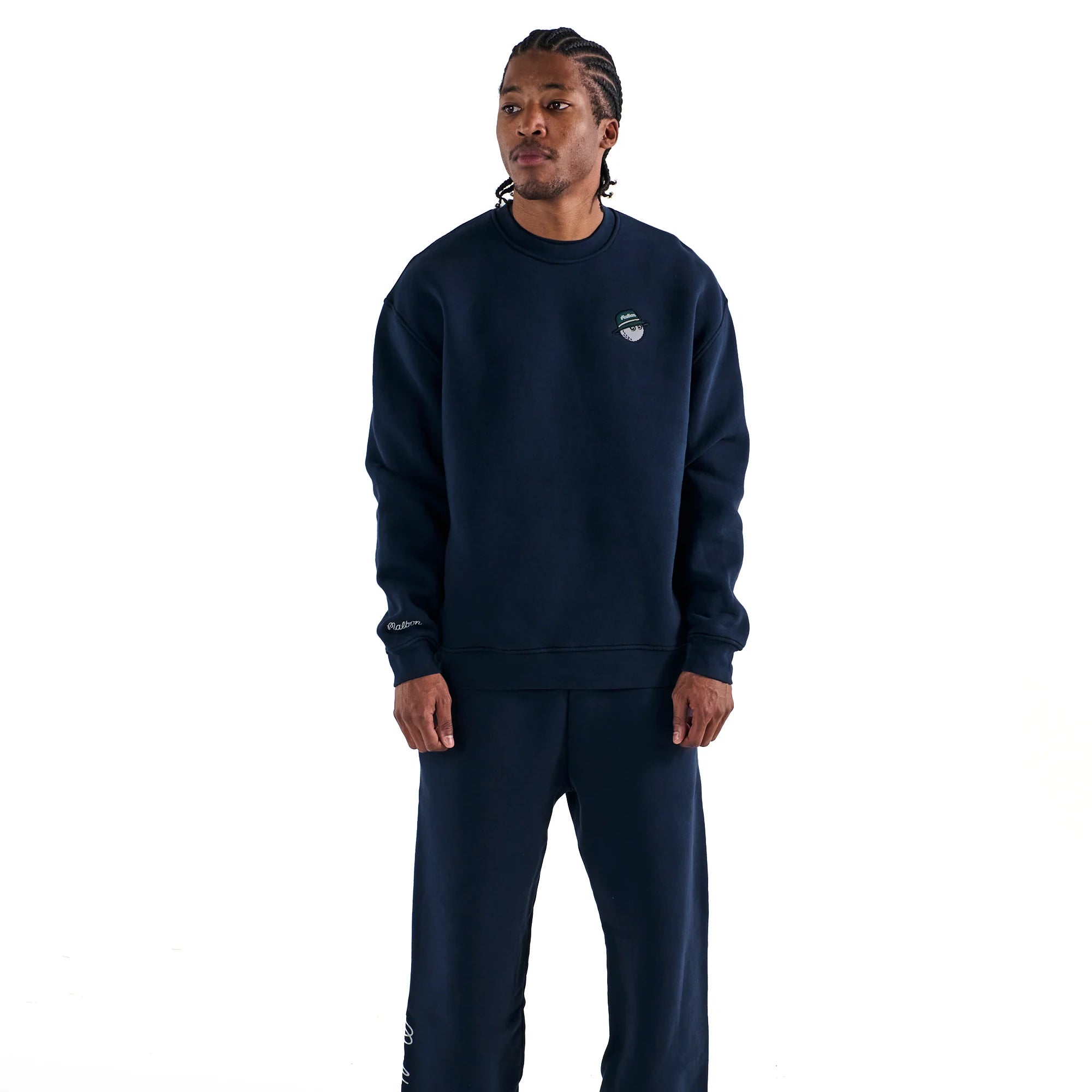 Malbon Golf Icons Range Sweatshirt Navy