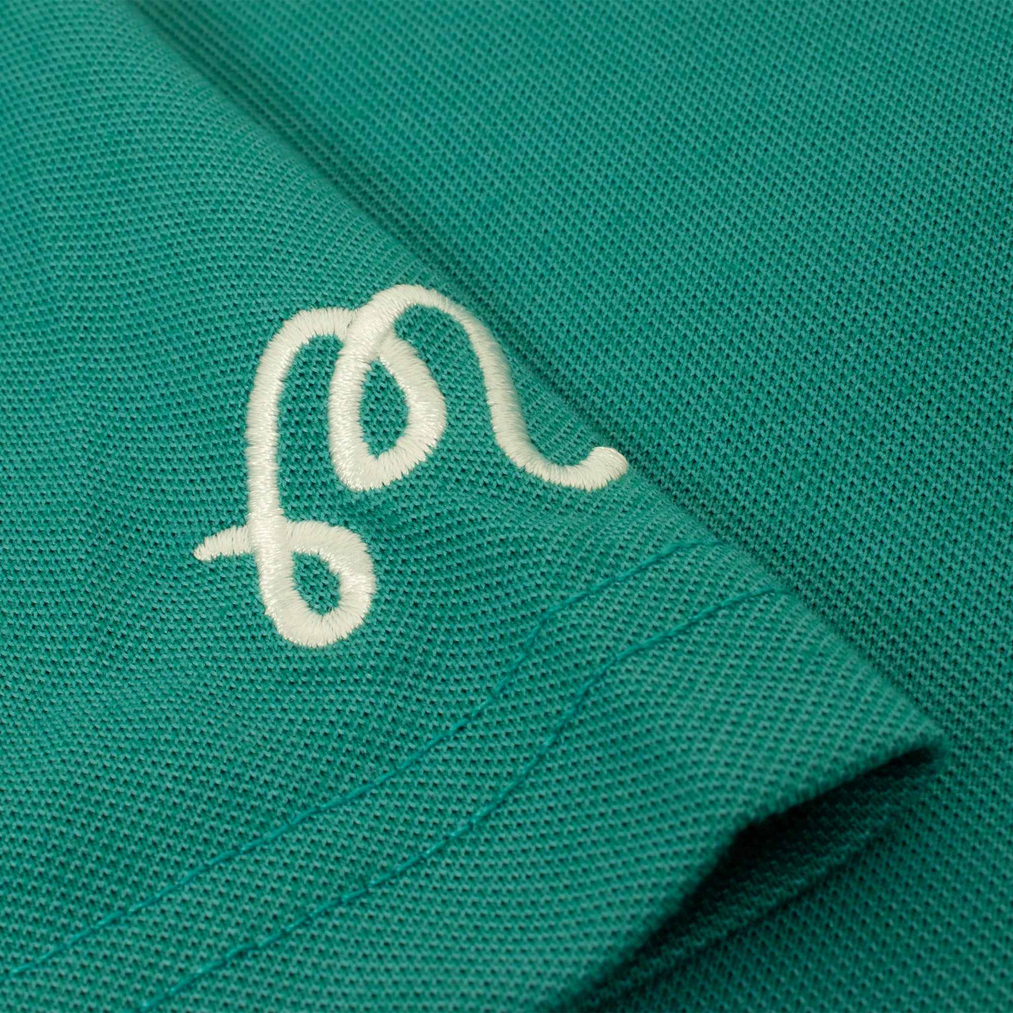 Malbon Two Man Scramble Mens Pique Golf Polo Shirt Blue Green