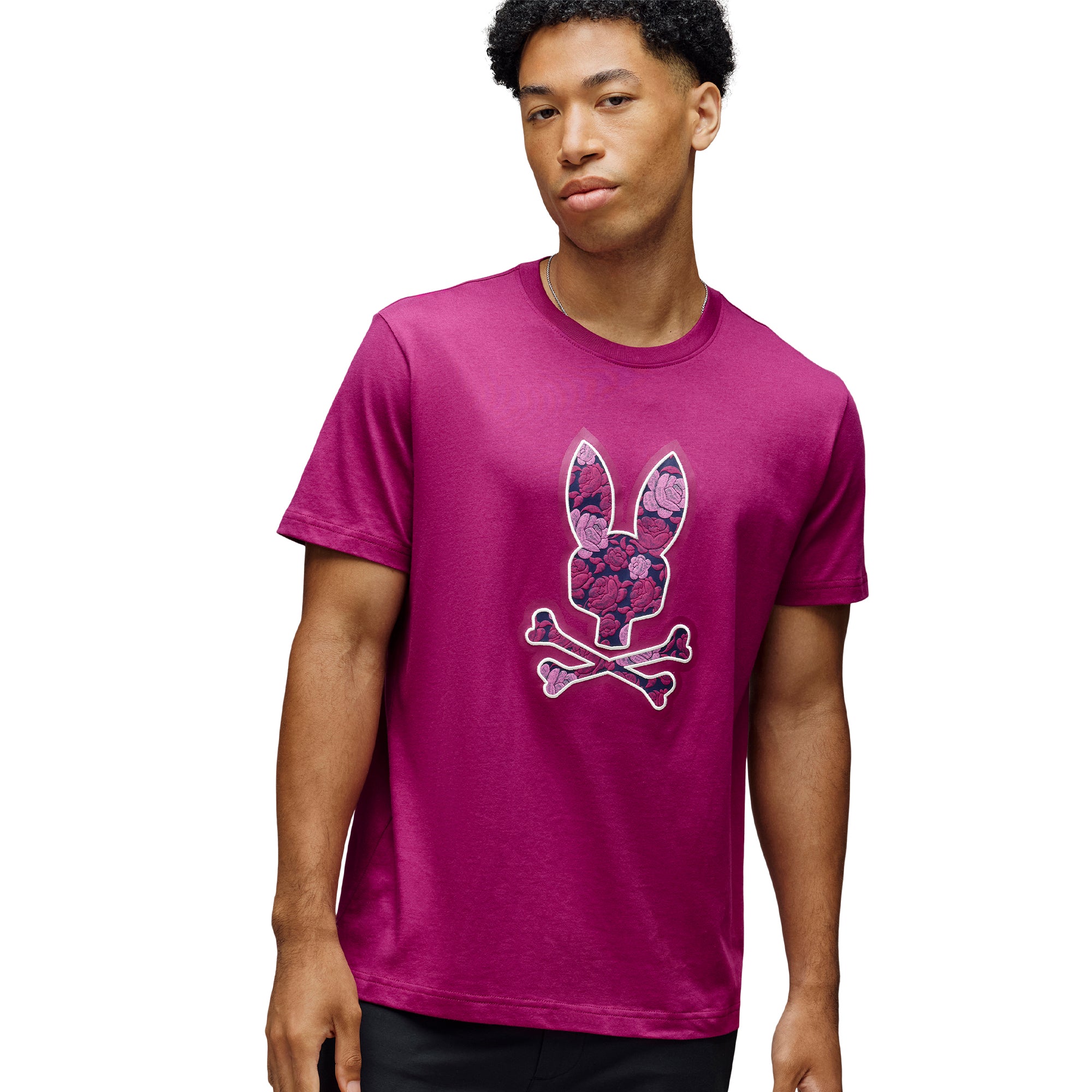 Psycho Bunny Rowen Bunny Graphic Mens T-Shirt Boysenberry