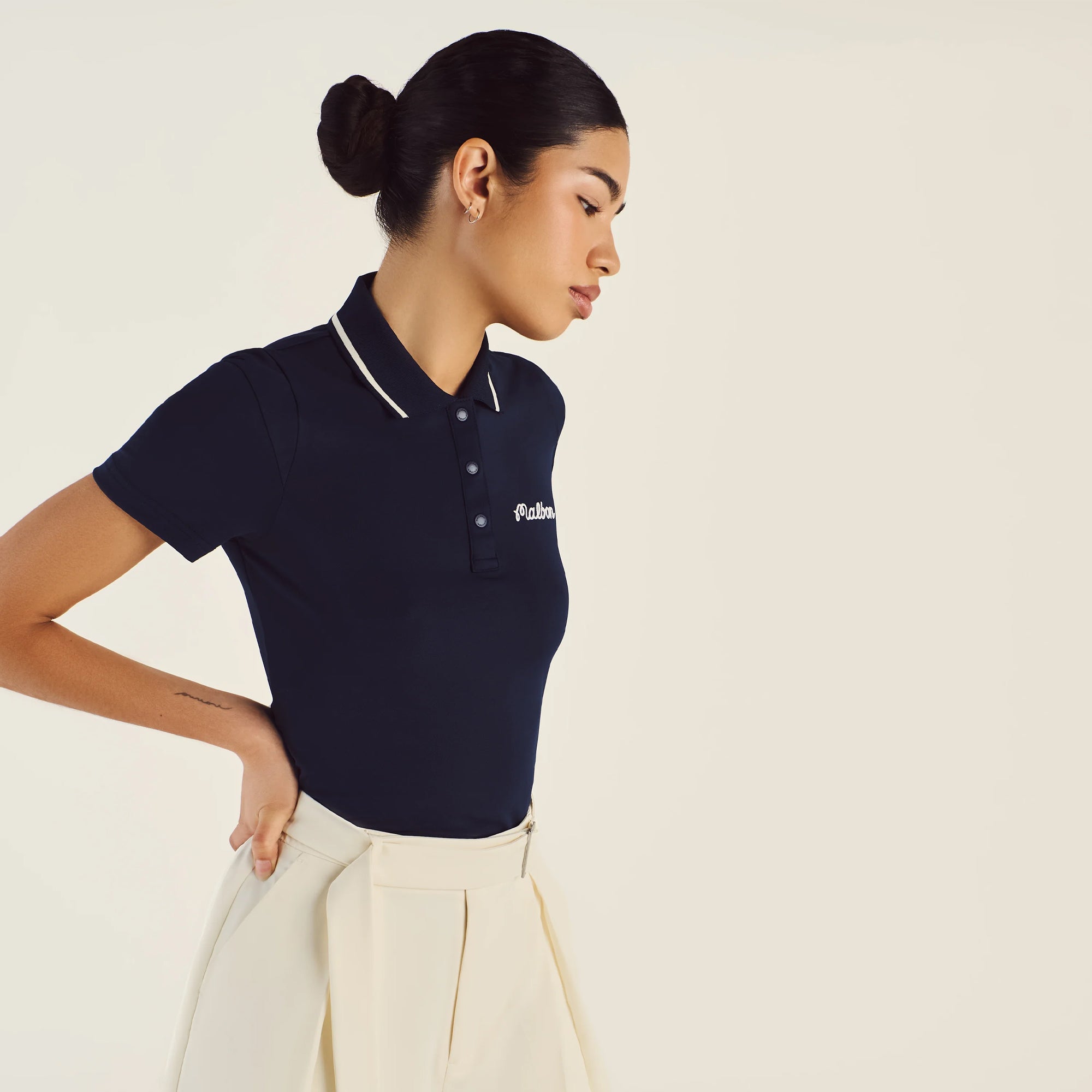 Malbon Golf Womens Icon Paloma Polo Navy