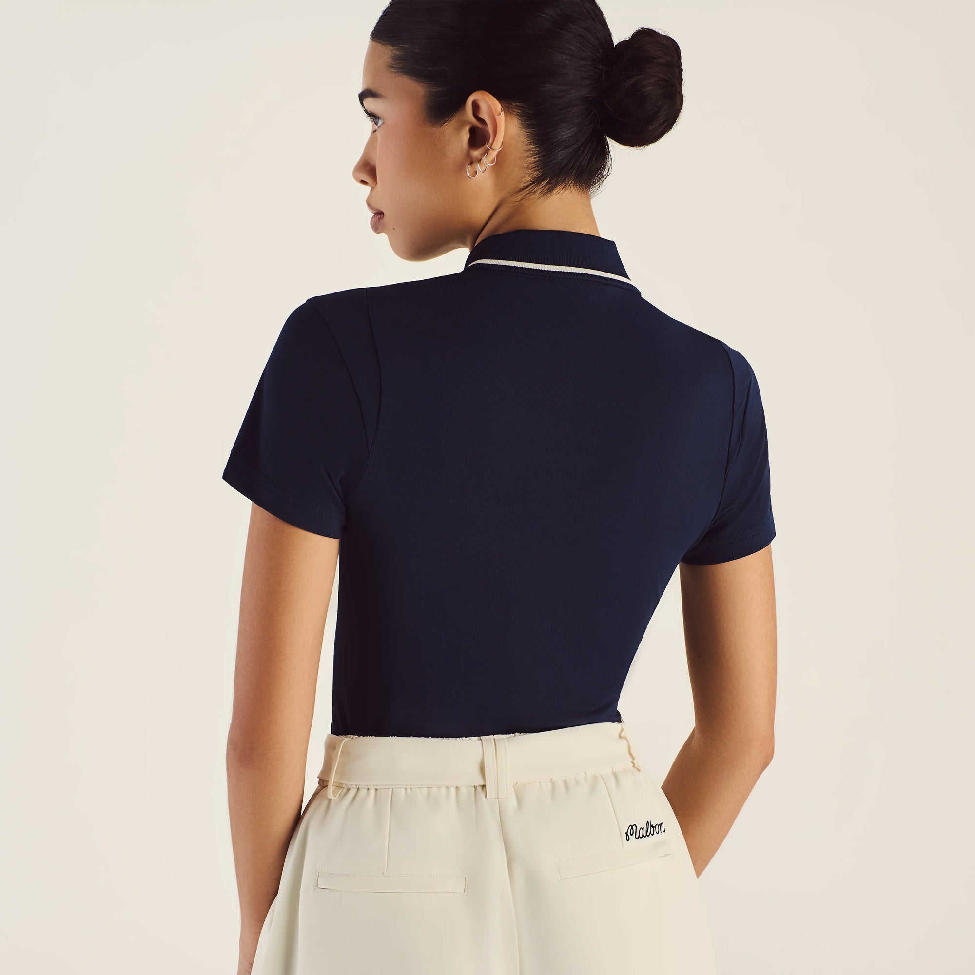 Malbon Golf Womens Icon Paloma Polo Navy