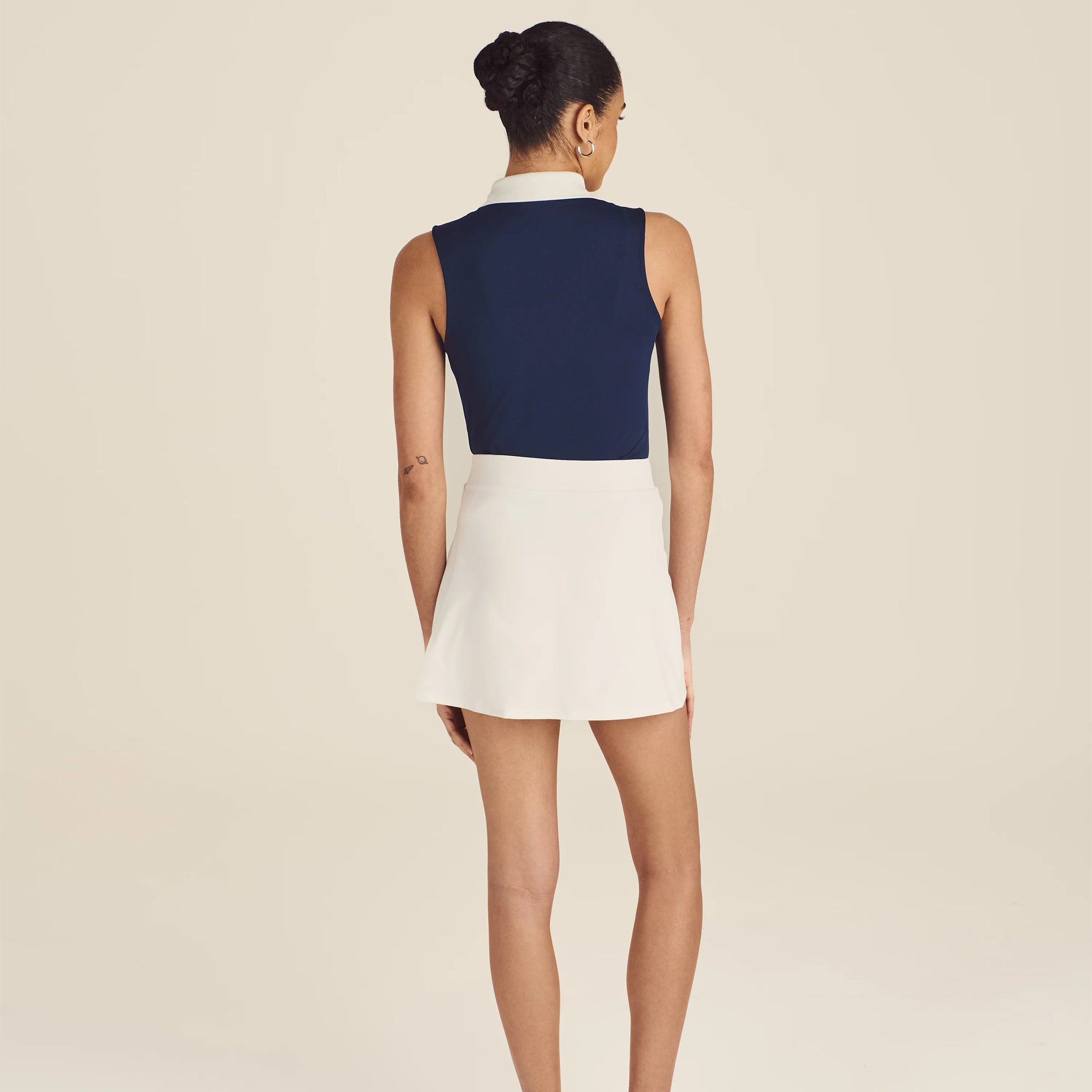 Malbon Golf Womens Icons Baseline Skirt White