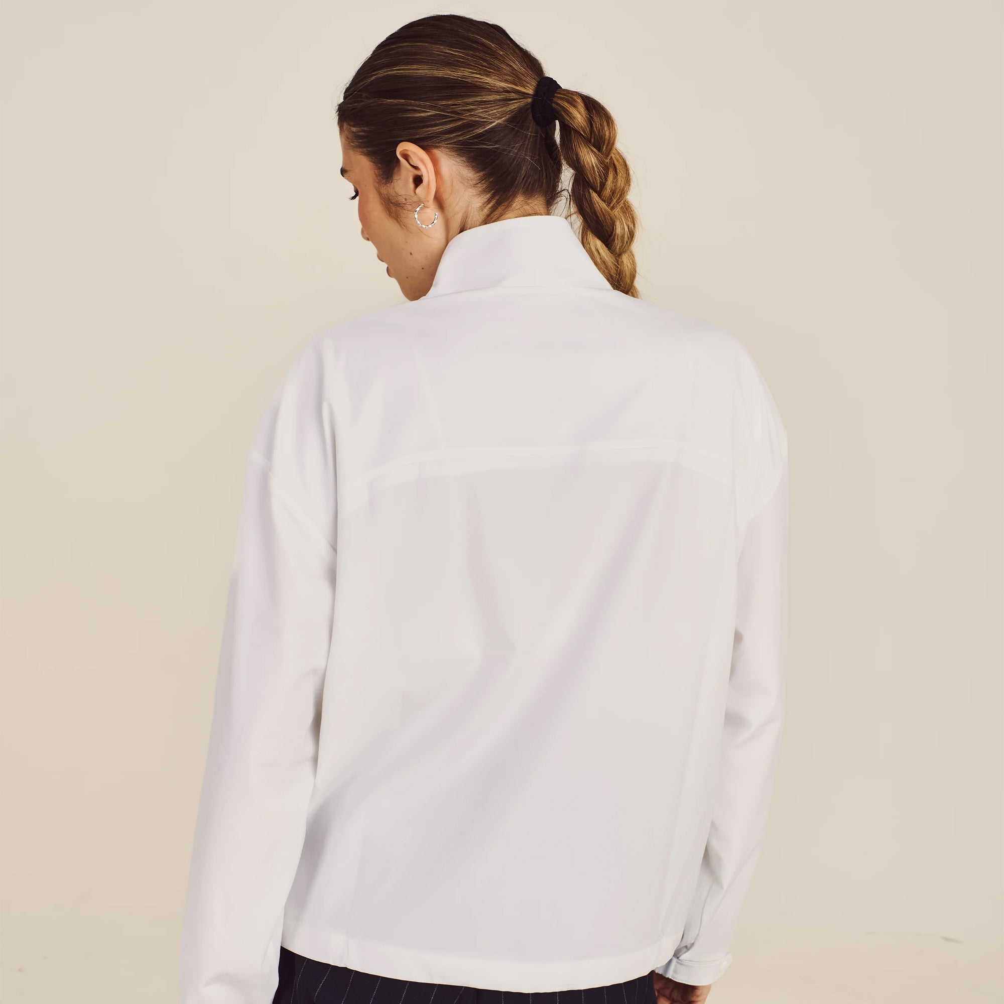 Malbon Golf Womens Icons Crosscourt Windbreaker White