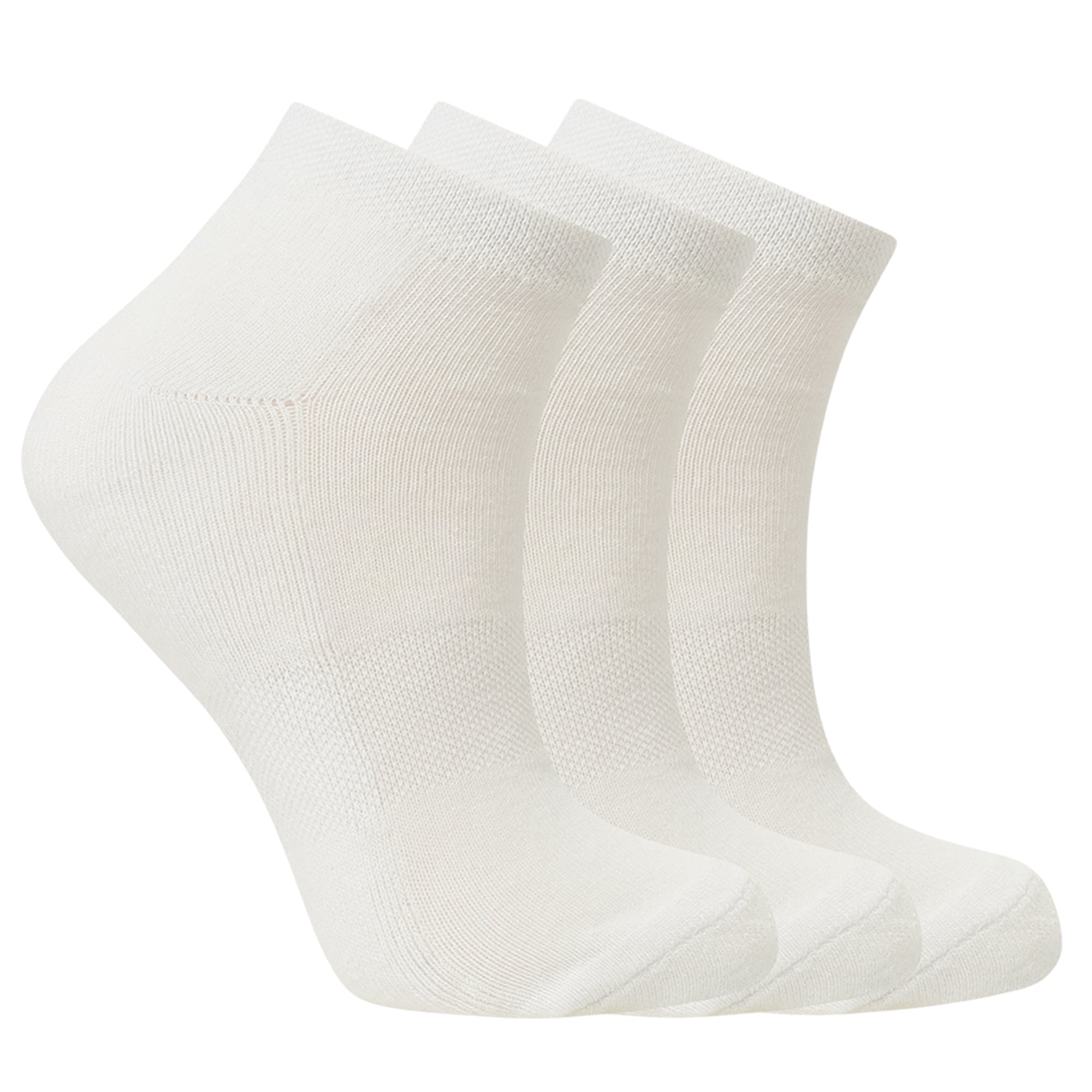 Pure Golf Trixie 3 Pack Trainer Ladies Golf Socks White